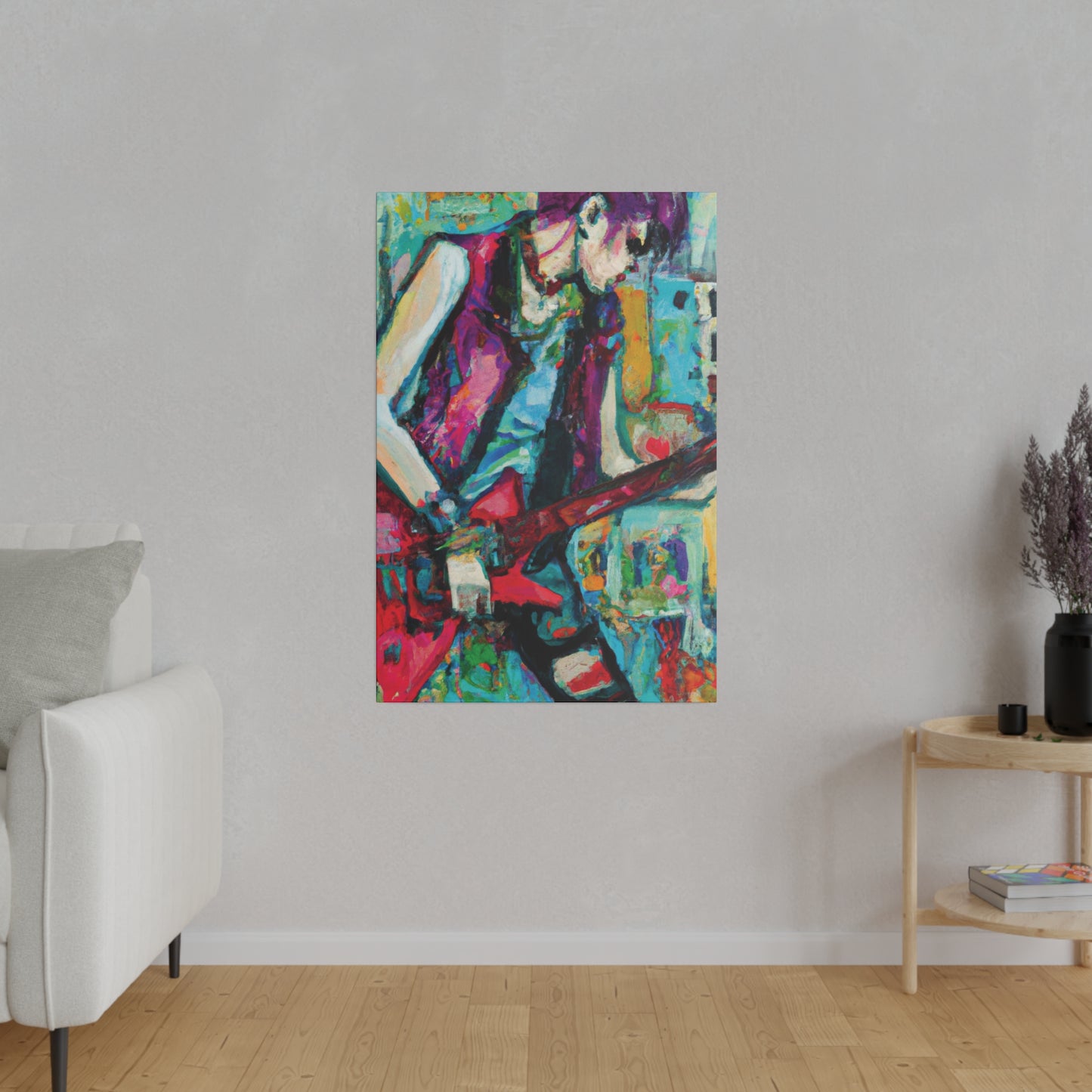 8398K - Rockstar Oil Painting Style Print | Poster | Home Decor | Wall Art | Music Art | Canvas