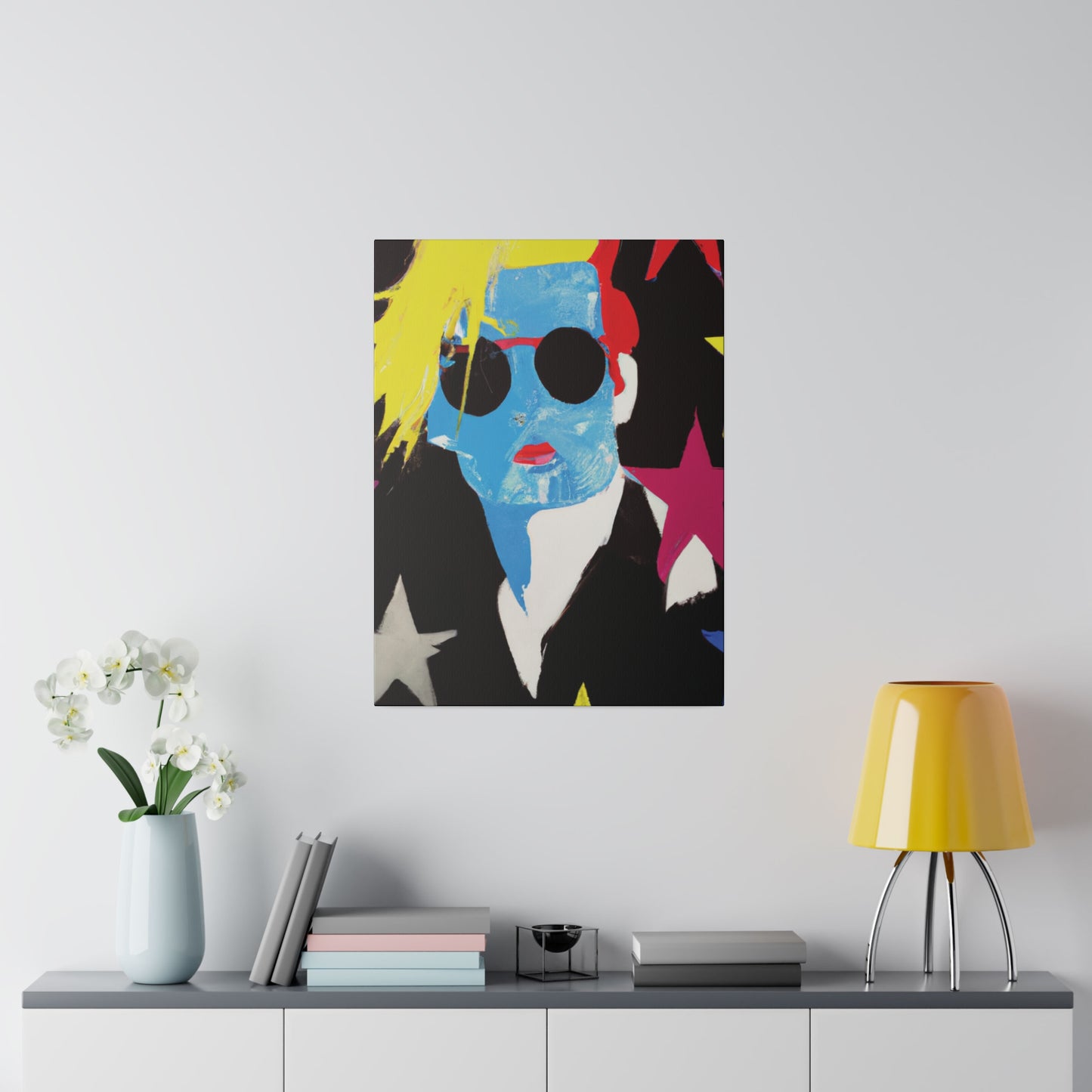 9993U - Rockstar Painting Print | Face | Abstract | Poster | Home Decor | Wall Art | Music Art | Canvas