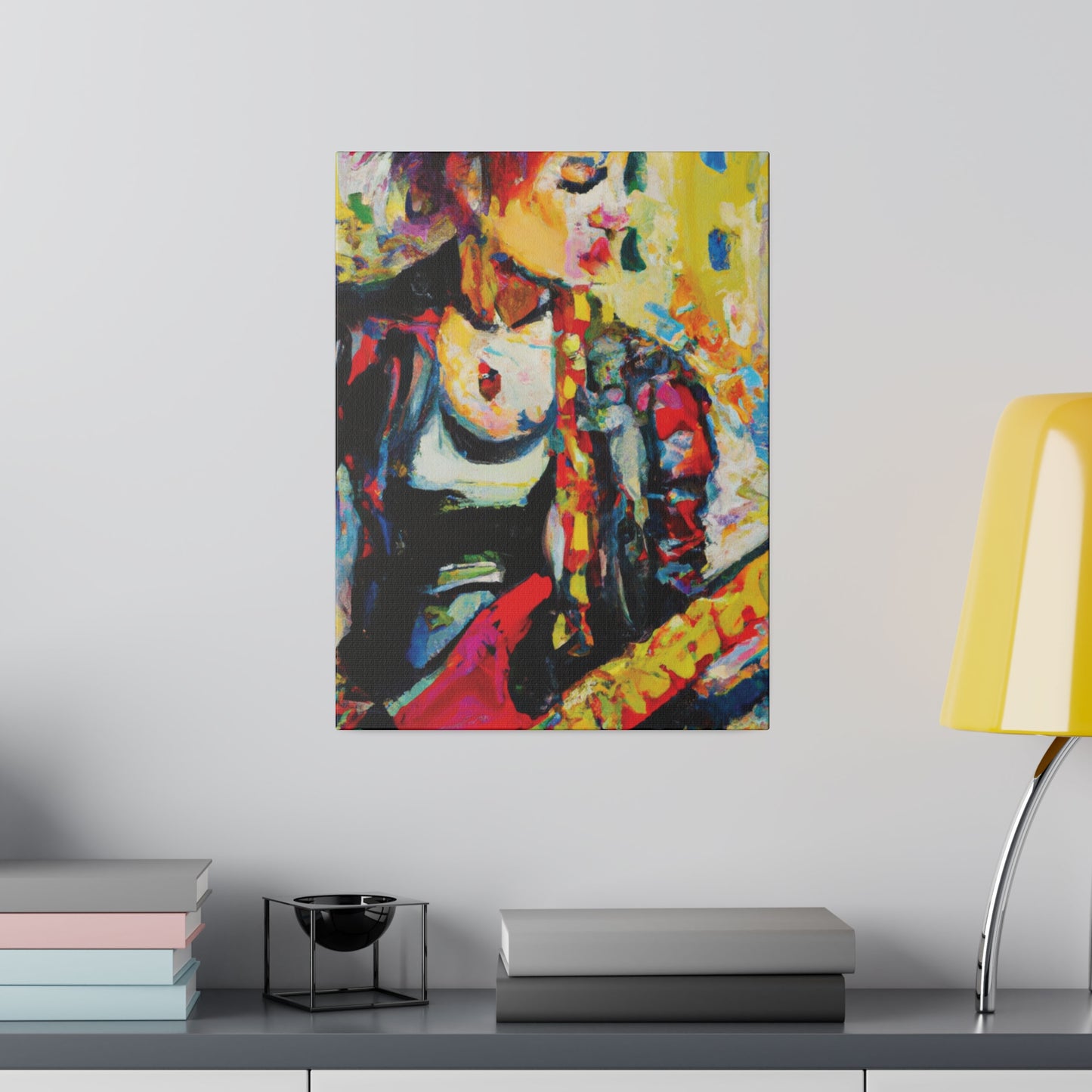 8768U - Rockstar Oil Painting Style Print | Poster | Home Decor | Wall Art | Music Art | Canvas