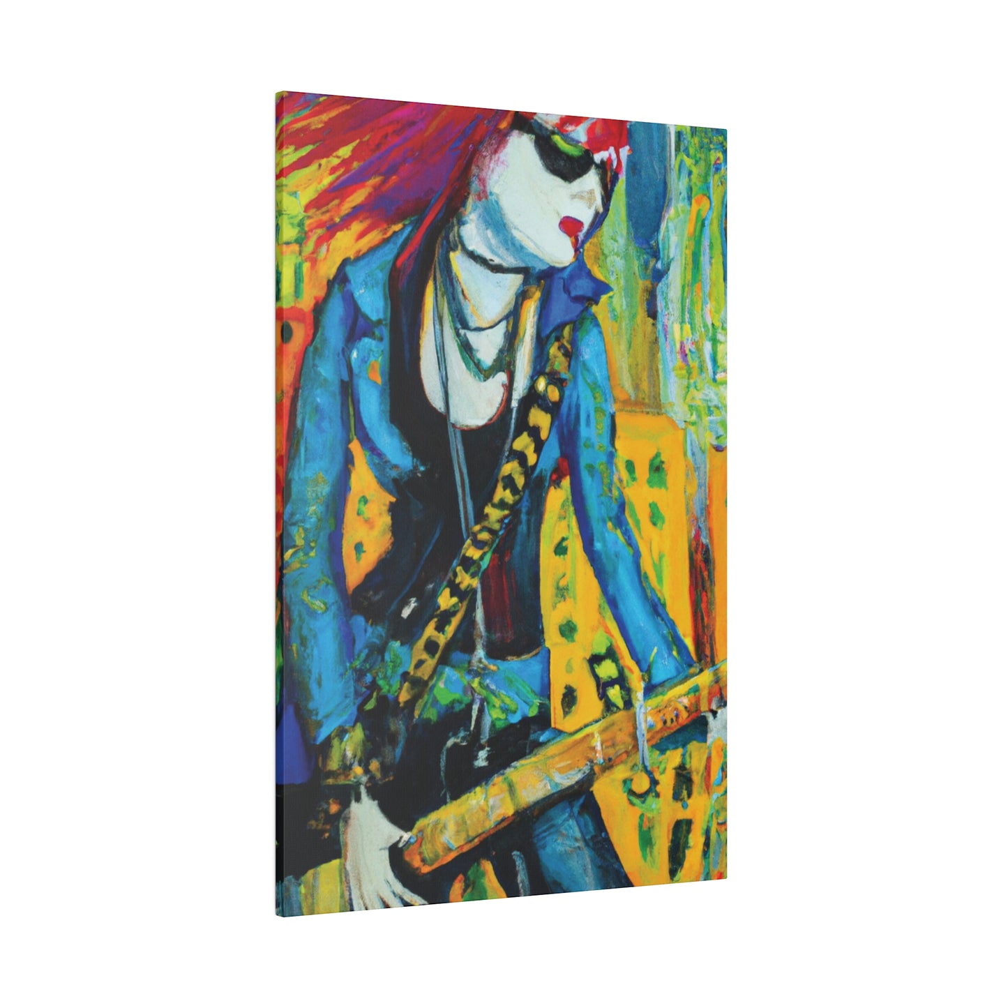 2344X - Rockstar Oil Painting Style Print | Poster | Home Decor | Wall Art | Music Art | Canvas