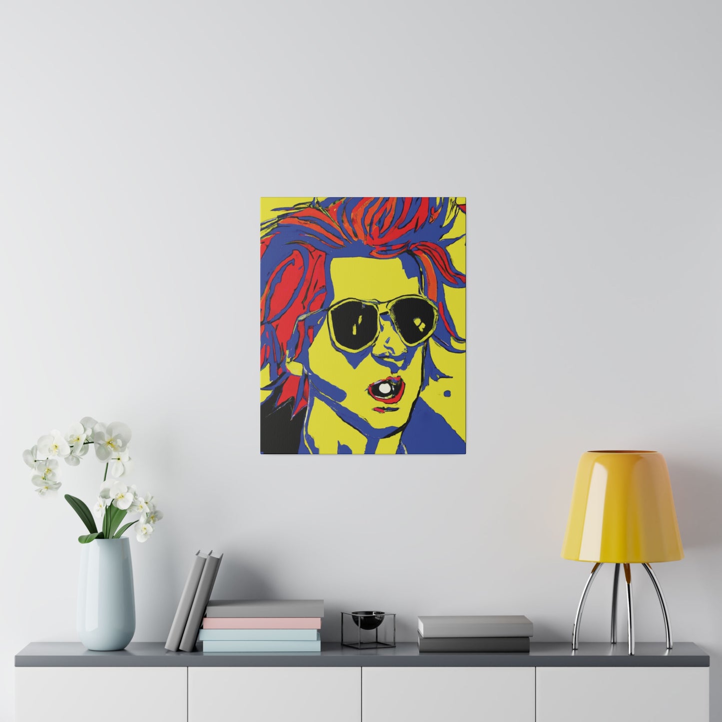 7446Z - Rockstar Painting Print | Face | Abstract | Poster | Home Decor | Wall Art | Music Art | Canvas