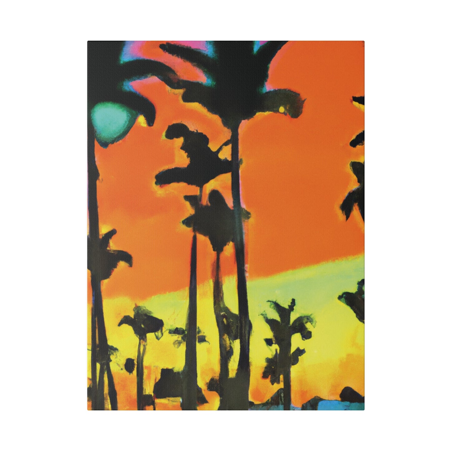 6096Q - Miami Beach Sunset Painting Print | Miami | Beach | Sunset | Poster | Home Decor | Wall Art | Canvas