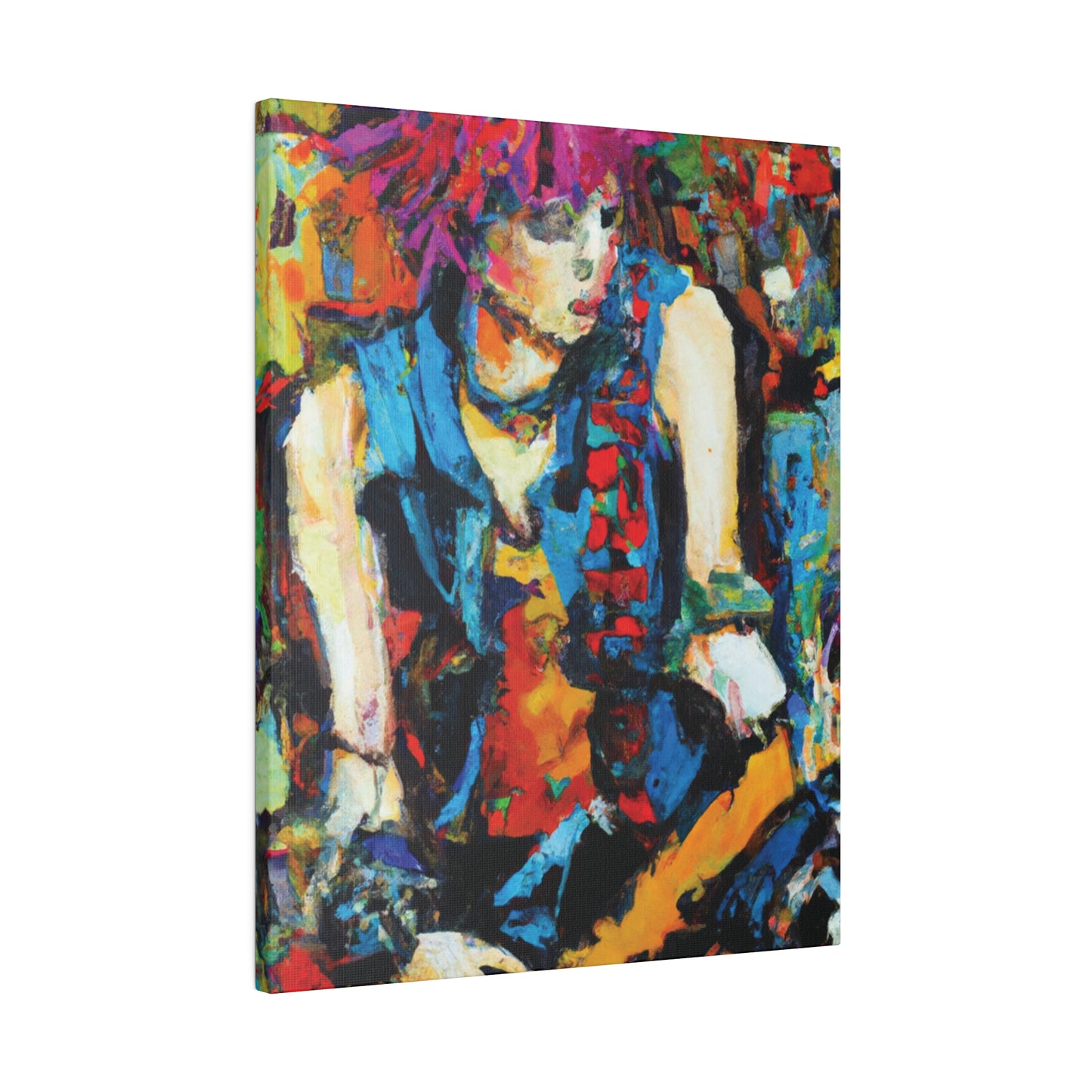 5373K - Rockstar Oil Painting Style Print | Poster | Home Decor | Wall Art | Music Art | Canvas