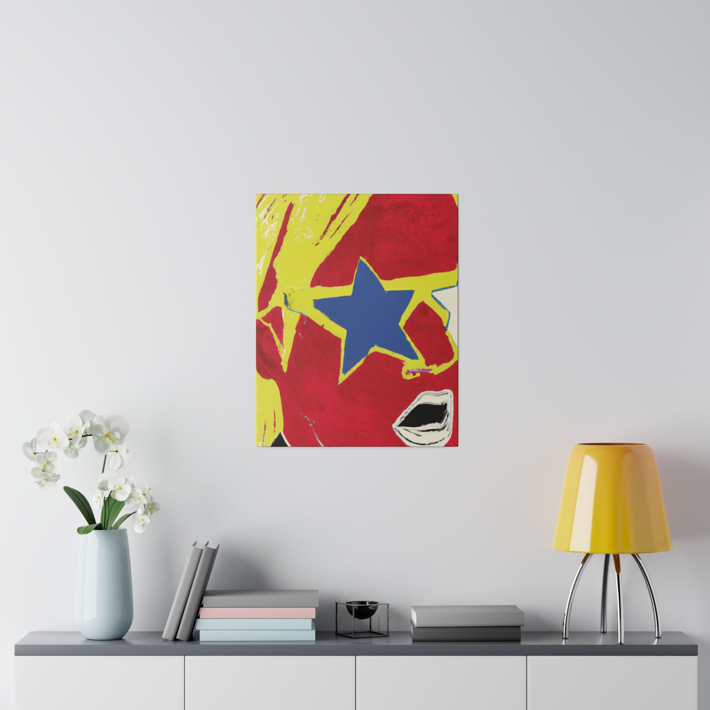 2109Q - Rockstar Painting Print | Face | Abstract | Poster | Home Decor | Wall Art | Music Art | Canvas