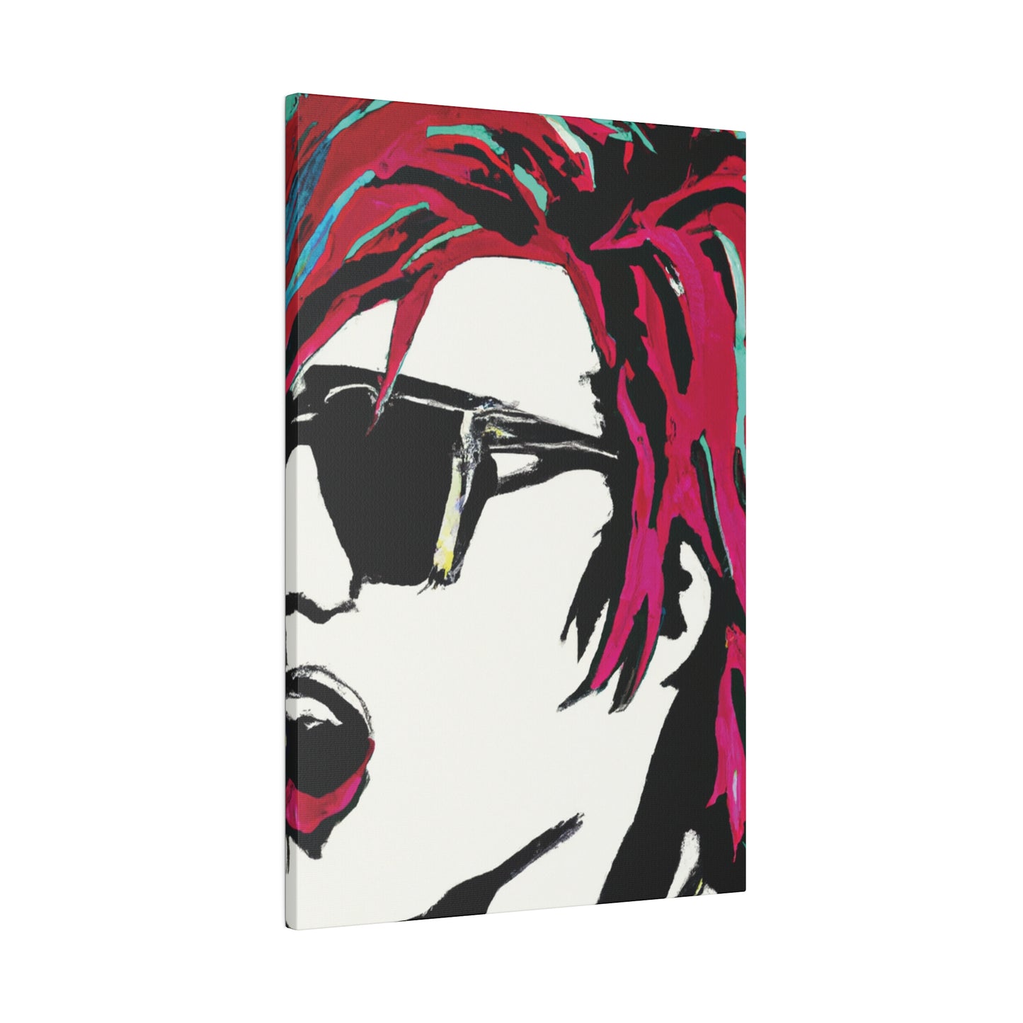 7835B - Rockstar Painting Print | Face | Abstract | Poster | Home Decor | Wall Art | Music Art | Canvas