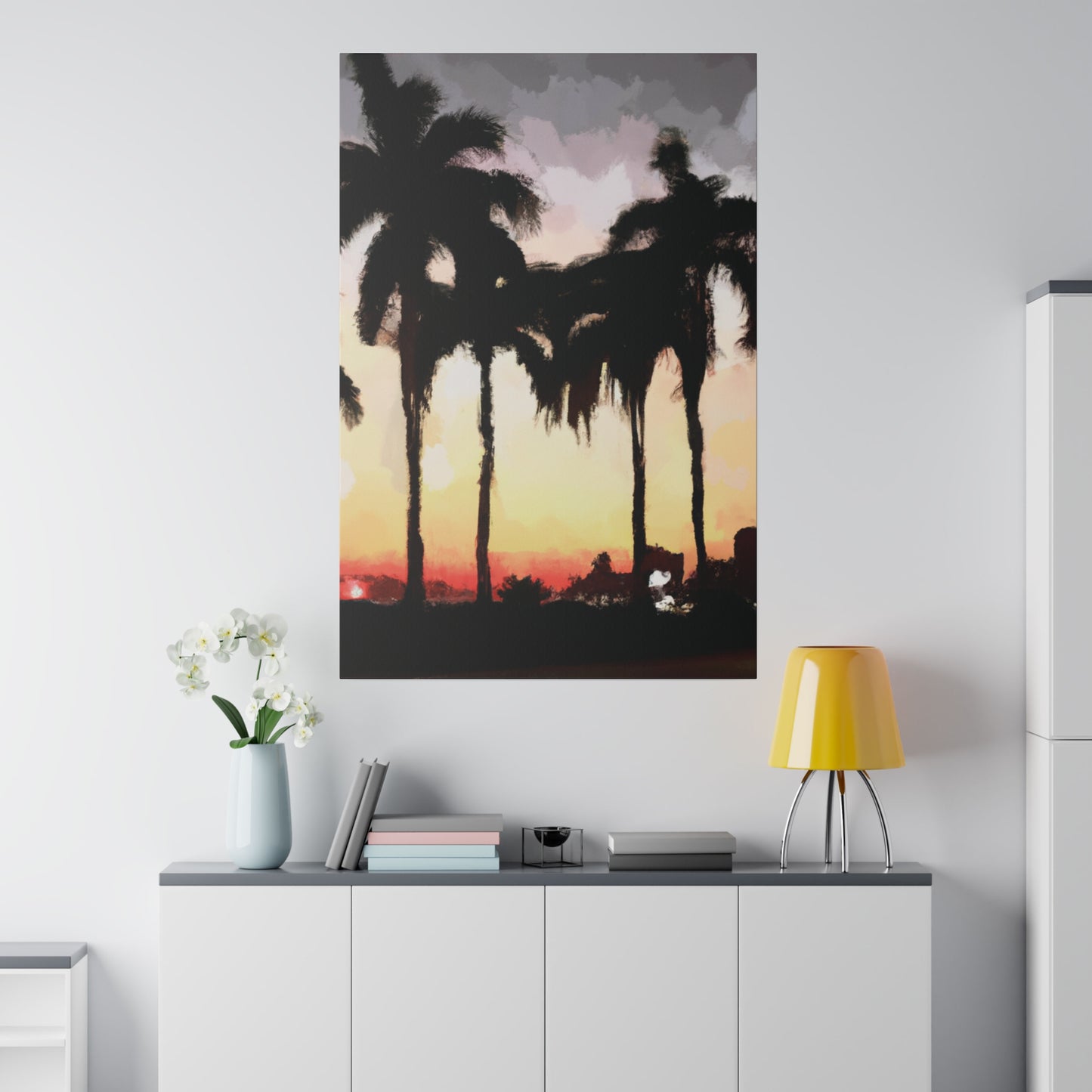 4763J - Miami Beach Sunset Painting Print | Miami | Beach | Sunset | Poster | Home Decor | Wall Art | Canvas