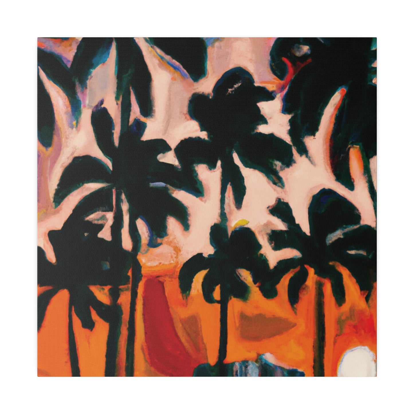 4317T - Miami Beach Sunset Painting Print | Miami | Beach | Sunset | Poster | Home Decor | Wall Art | Canvas
