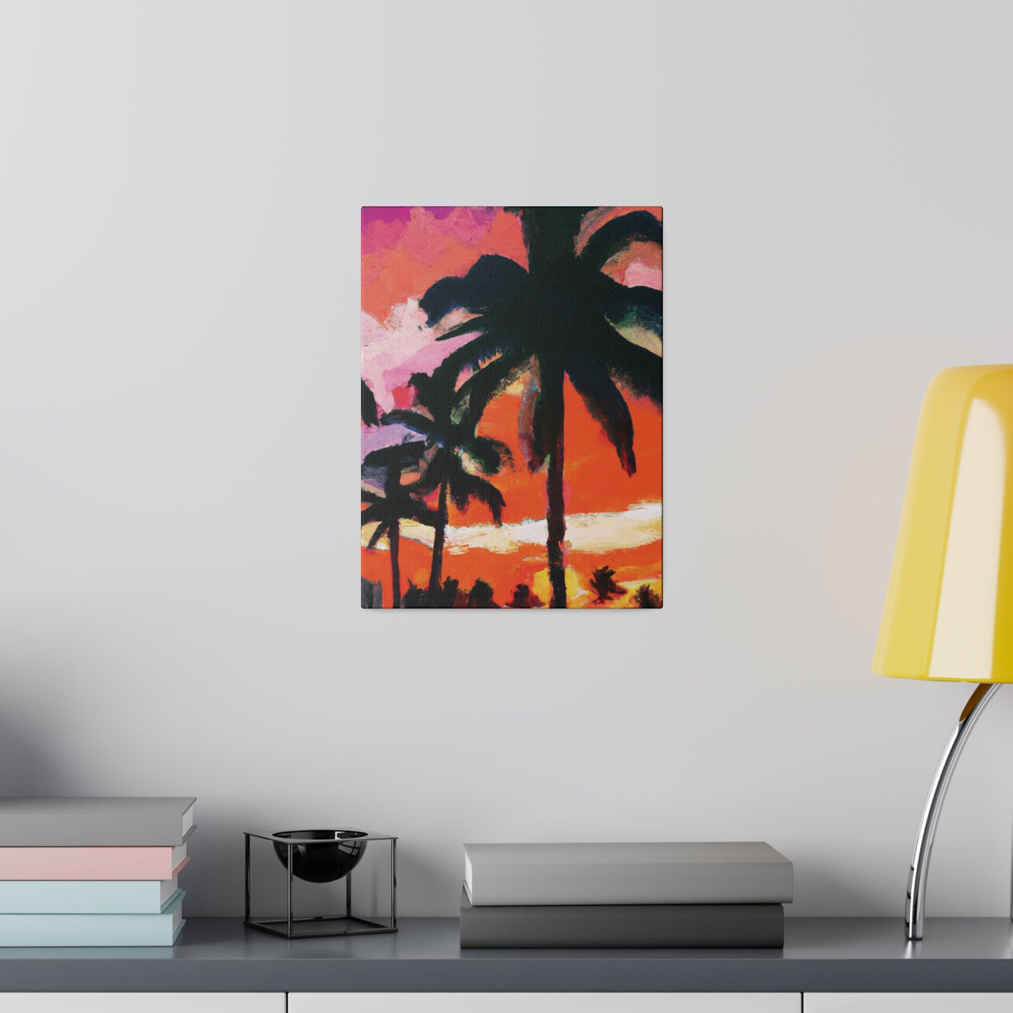 2734M - Miami Beach Sunset Painting Print | Miami | Beach | Sunset | Poster | Home Decor | Wall Art | Canvas