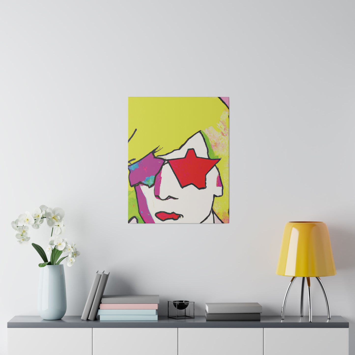 7452F - Rockstar Painting Print | Face | Abstract | Poster | Home Decor | Wall Art | Music Art | Canvas