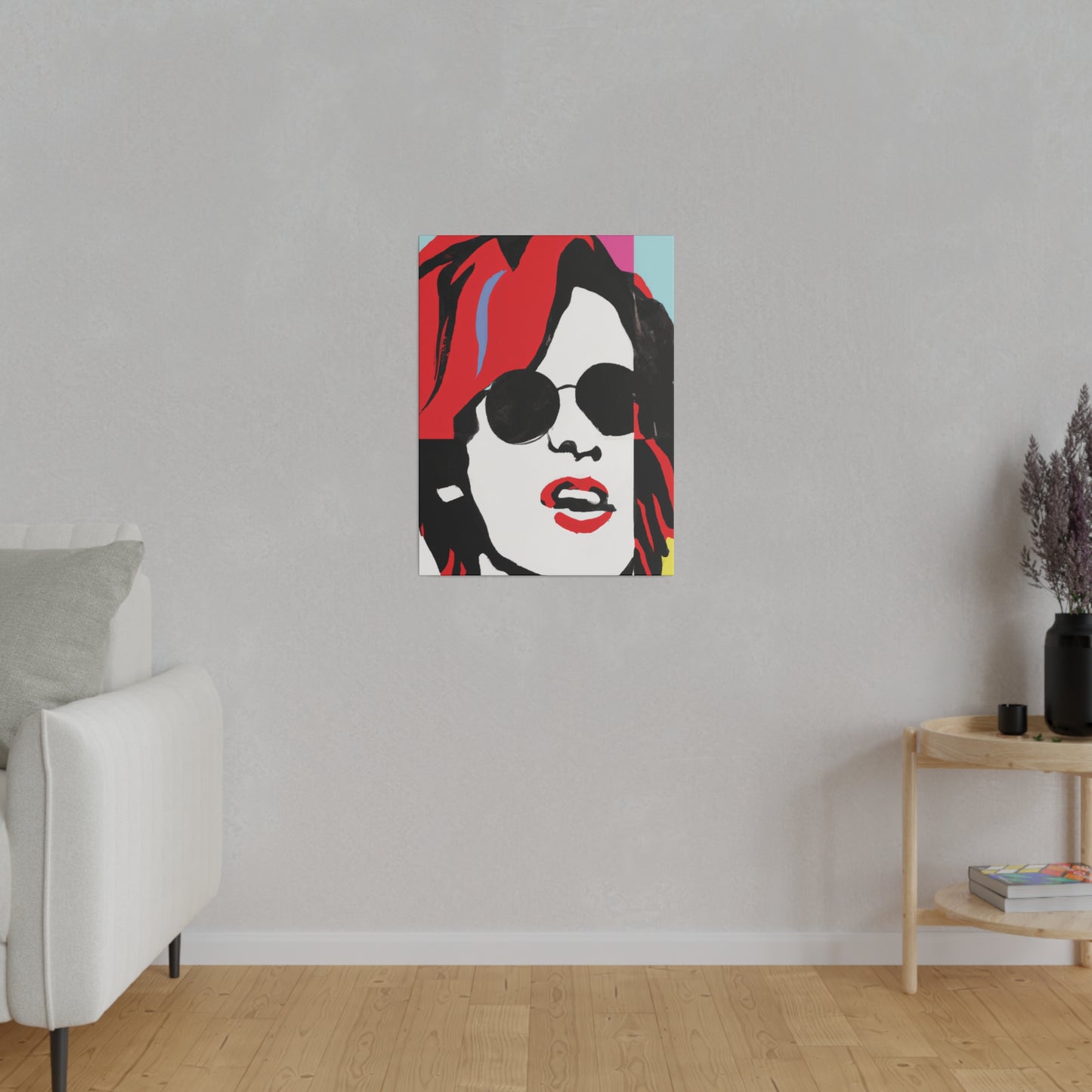 6744T - Rockstar Painting Print | Face | Abstract | Poster | Home Decor | Wall Art | Music Art | Canvas