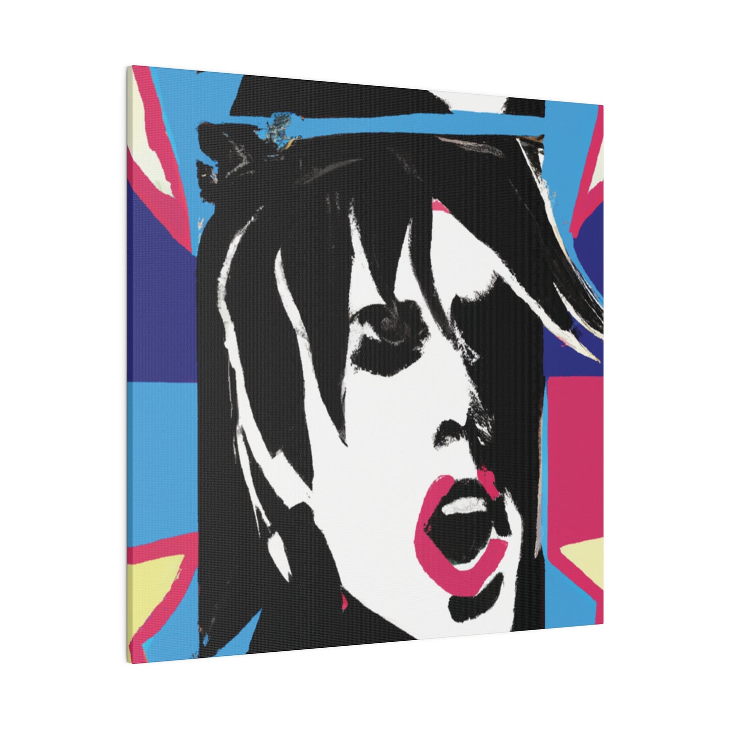 6431Q - Rockstar Painting Print | Face | Abstract | Poster | Home Decor | Wall Art | Music Art | Canvas