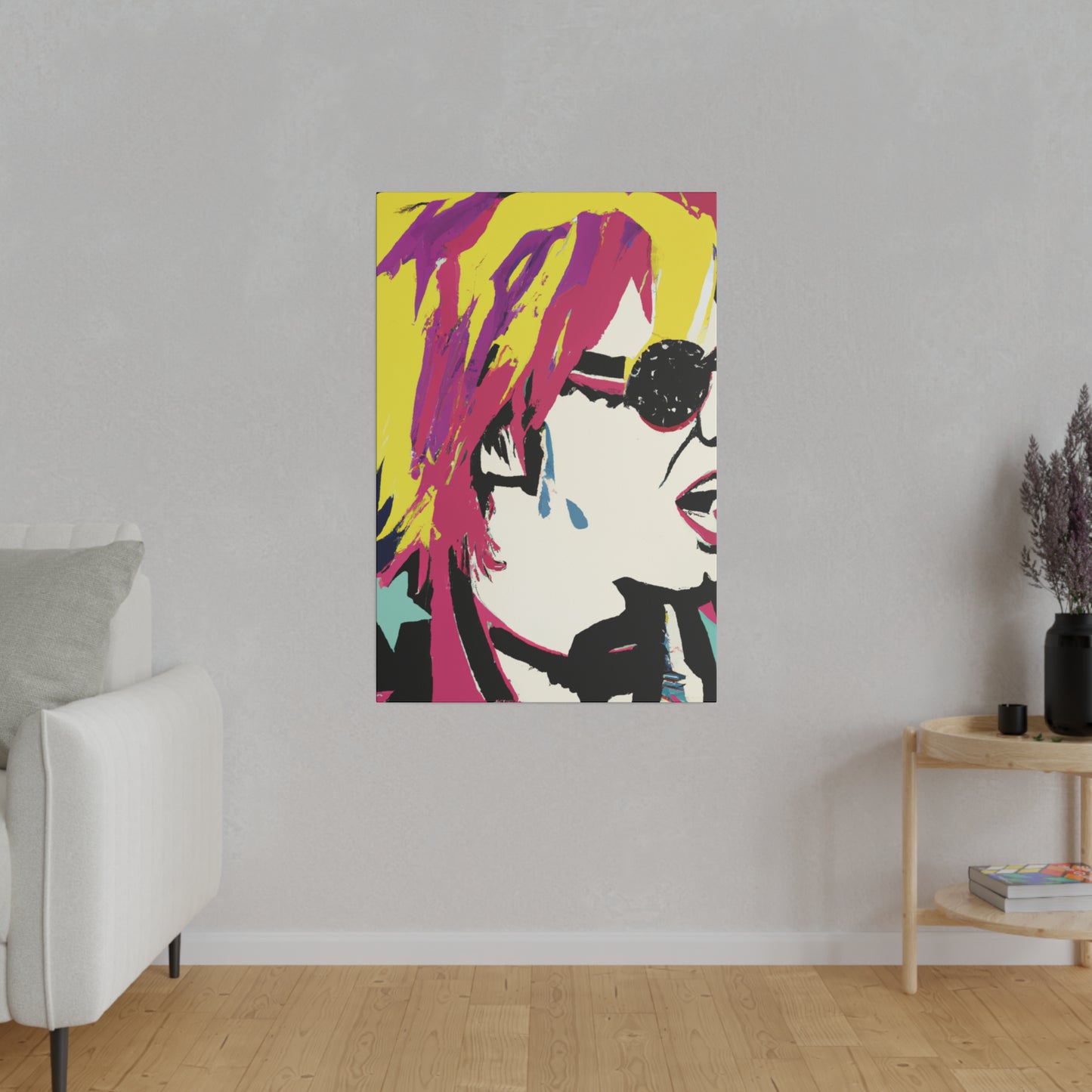 1794Z - Rockstar Painting Print | Face | Abstract | Poster | Home Decor | Wall Art | Music Art | Canvas