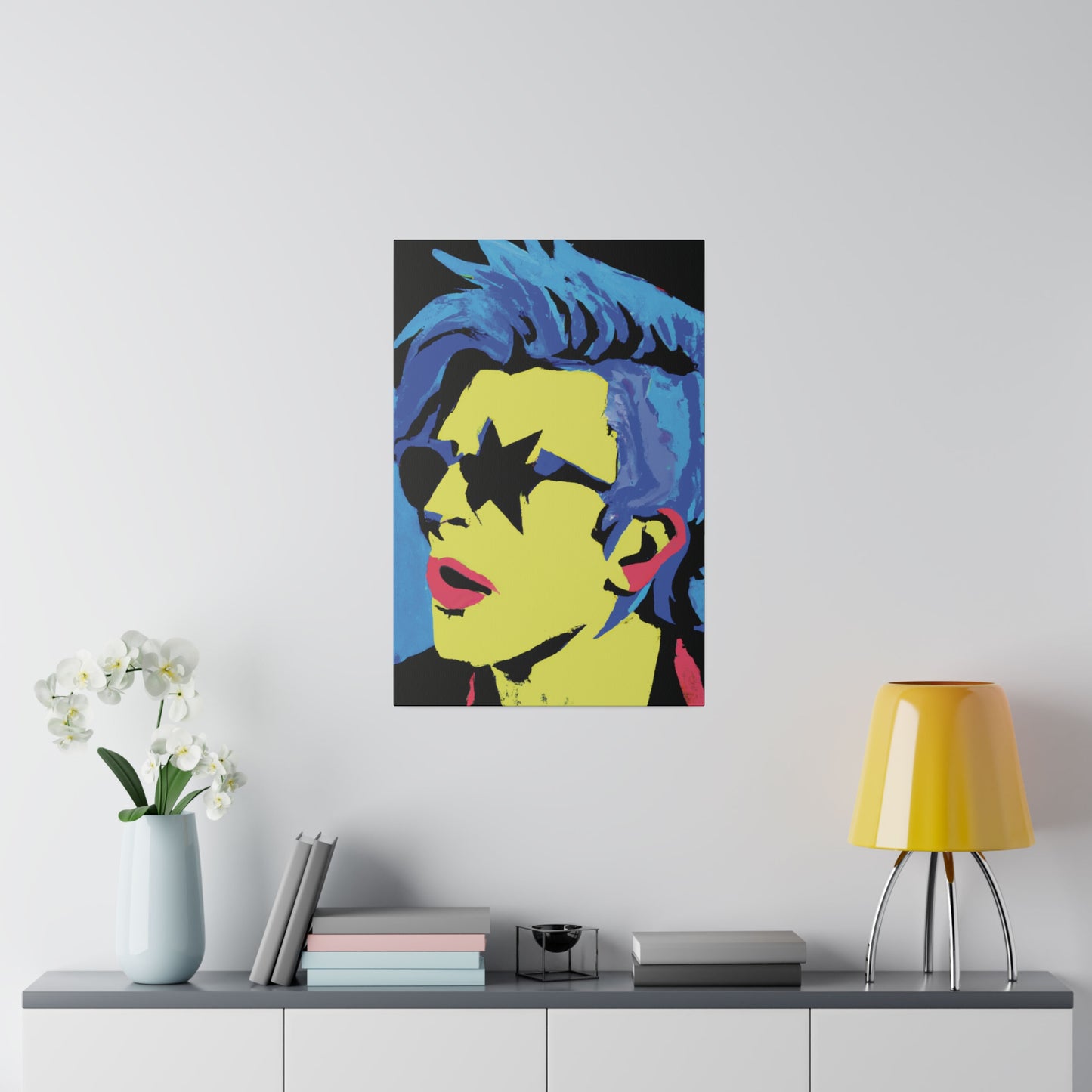 9361F - Rockstar Painting Print | Face | Abstract | Poster | Home Decor | Wall Art | Music Art | Canvas