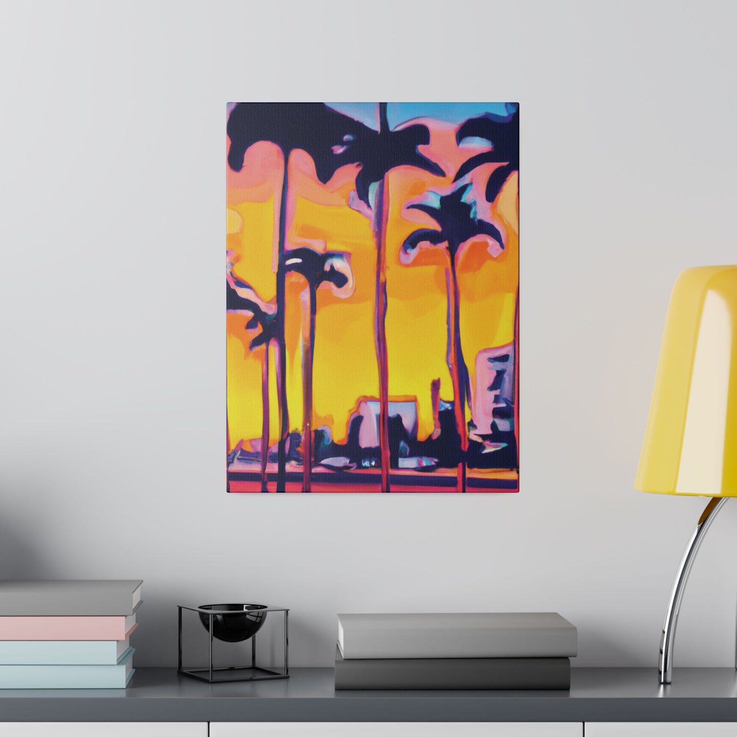 9692W - Miami Beach Sunset Painting Print | Miami | Beach | Sunset | Poster | Home Decor | Wall Art | Canvas