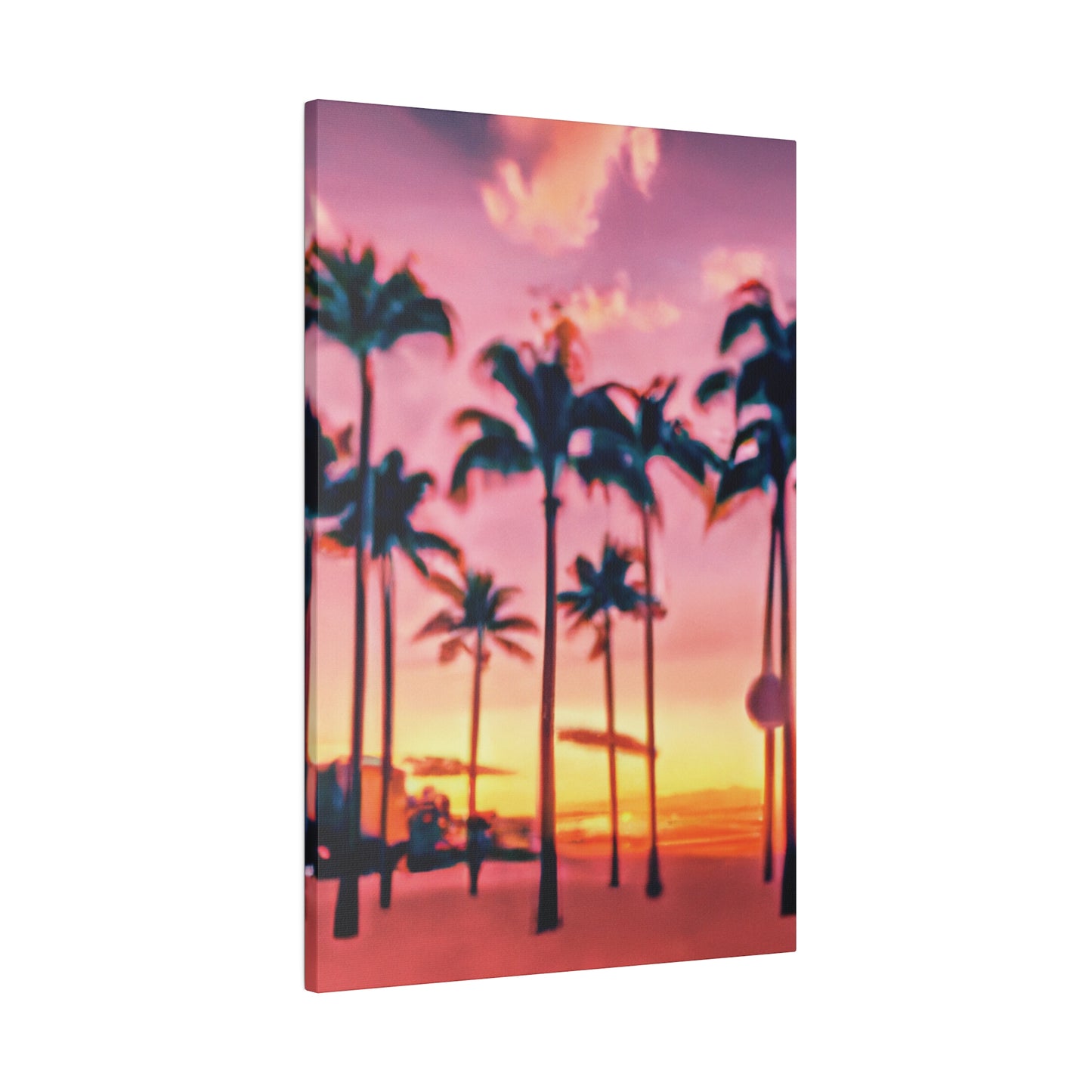 8183G - Miami Beach Sunset Painting Print | Miami | Beach | Sunset | Poster | Home Decor | Wall Art | Canvas