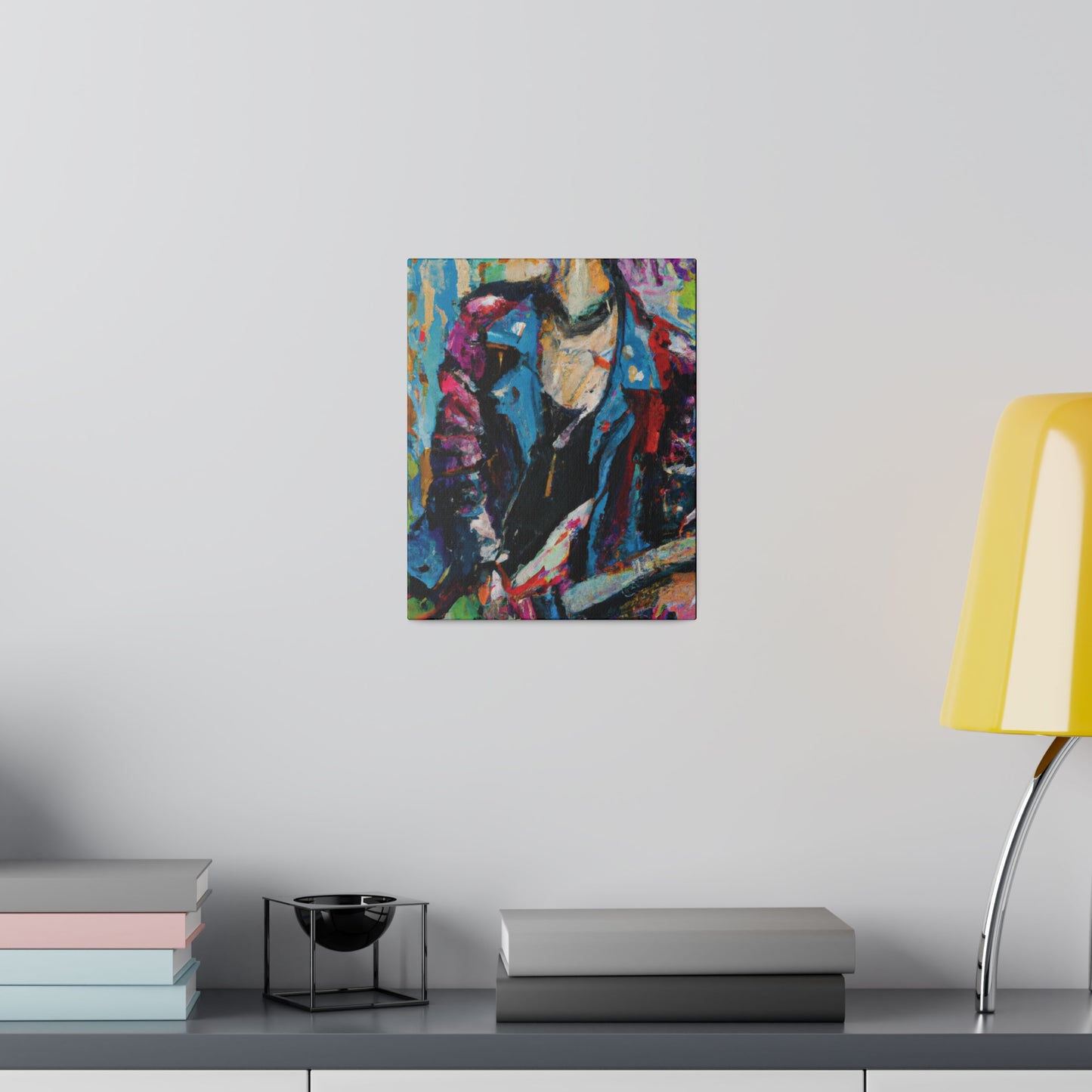 9653F - Rockstar Oil Painting Style Print | Poster | Home Decor | Wall Art | Music Art | Canvas
