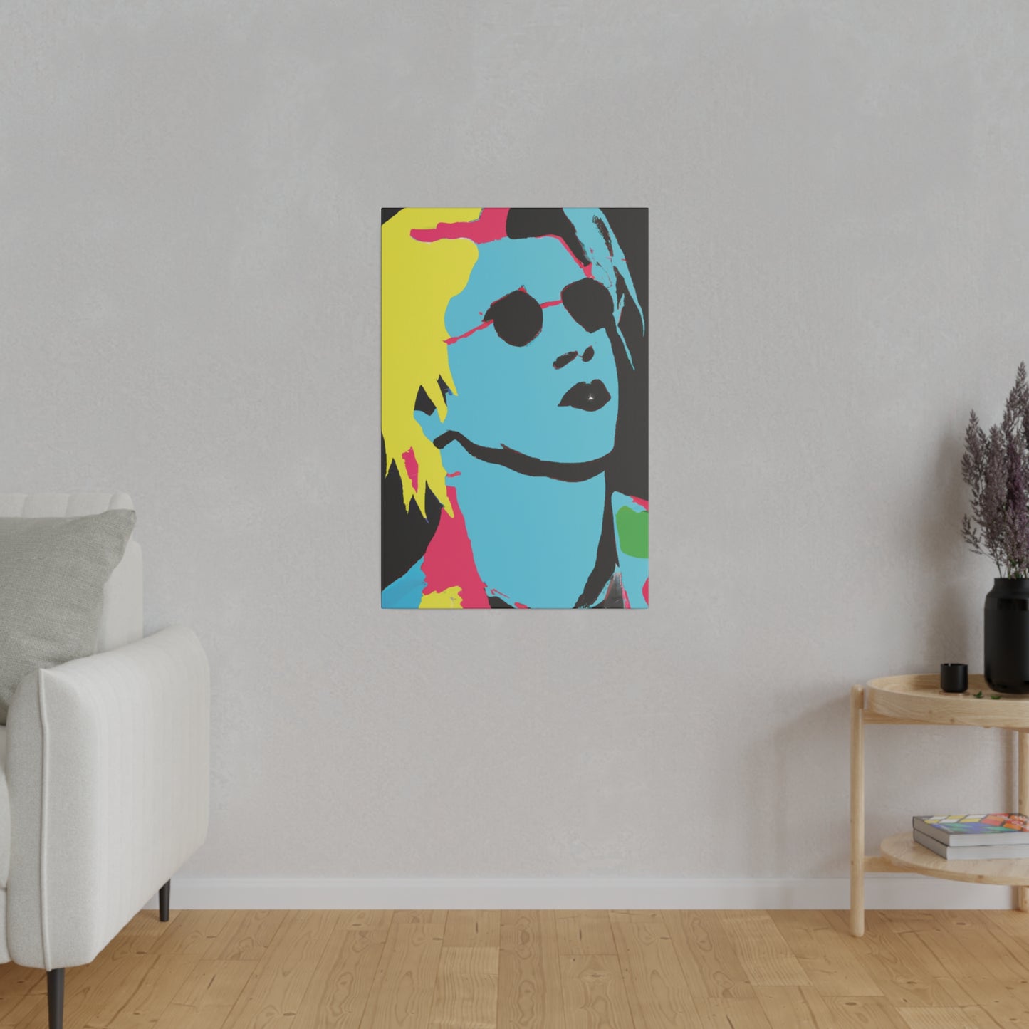 7179A - Rockstar Painting Print | Face | Abstract | Poster | Home Decor | Wall Art | Music Art | Canvas