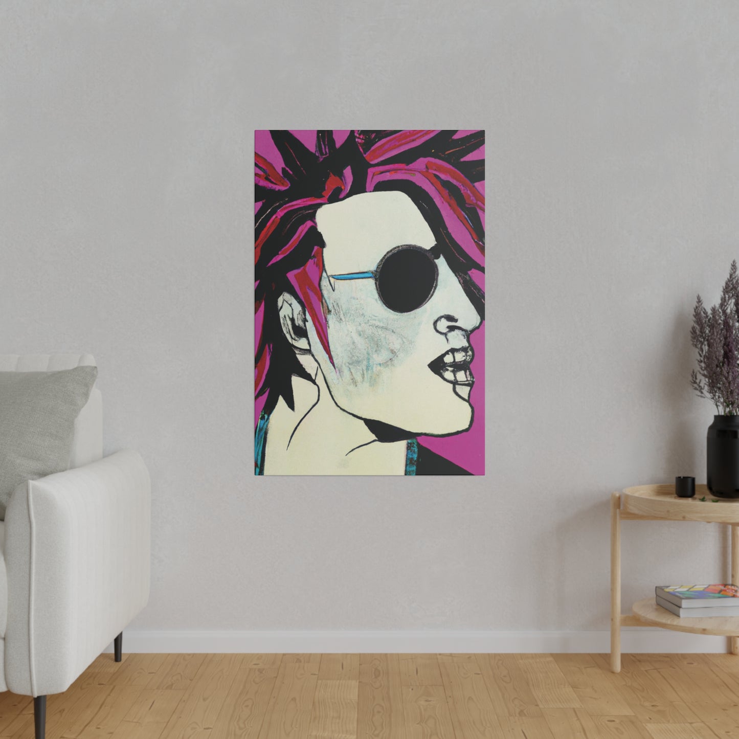 8159X - Rockstar Painting Print | Face | Abstract | Poster | Home Decor | Wall Art | Music Art | Canvas