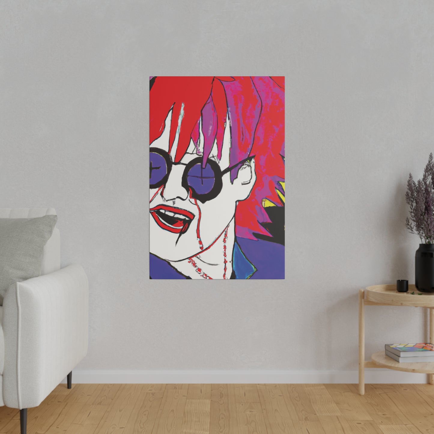 4014Q - Rockstar Painting Print | Face | Abstract | Poster | Home Decor | Wall Art | Music Art | Canvas