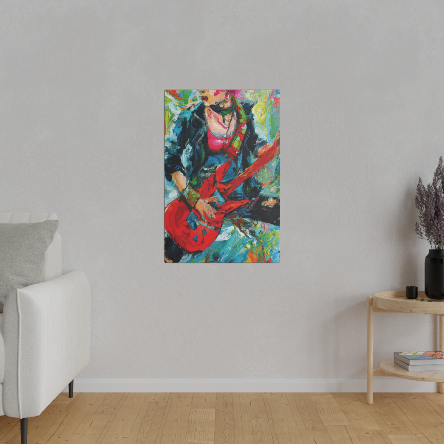 7746Y - Rockstar Oil Painting Style Print | Poster | Home Decor | Wall Art | Music Art | Canvas