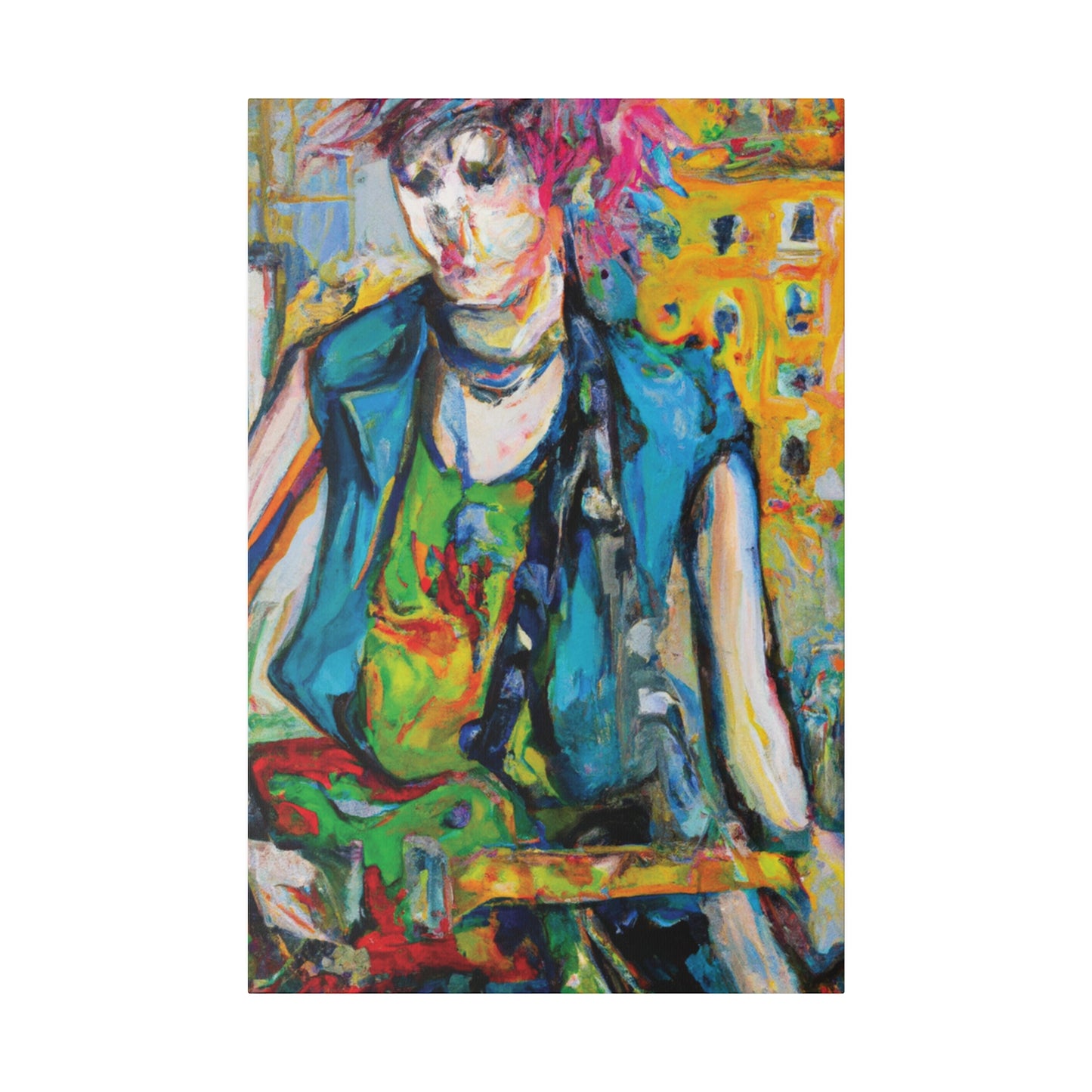 5368N - Rockstar Oil Painting Style Print | Poster | Home Decor | Wall Art | Music Art | Canvas