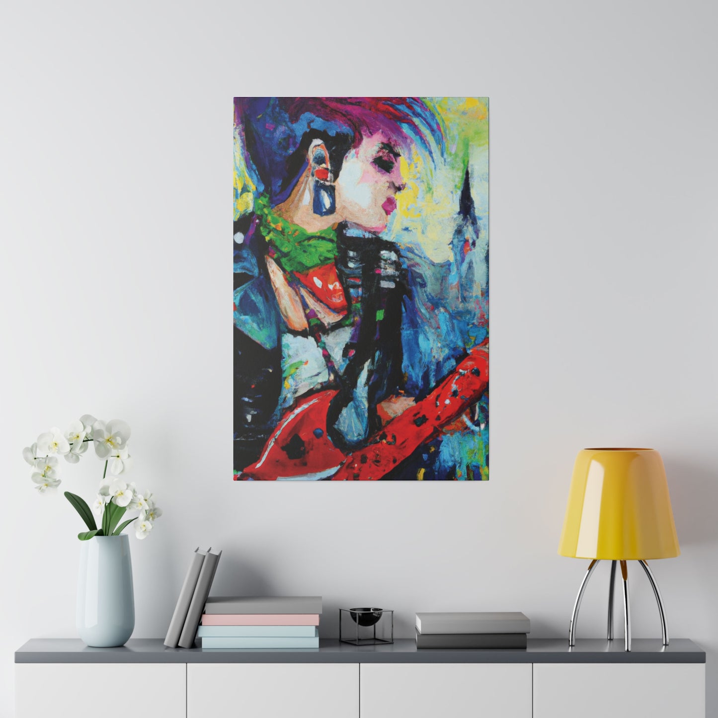 2183C - Rockstar Oil Painting Style Print | Poster | Home Decor | Wall Art | Music Art | Canvas