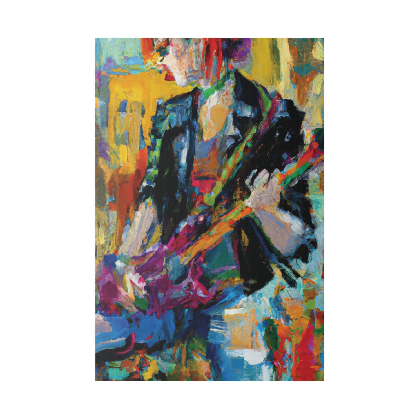4813Q - Rockstar Oil Painting Style Print | Poster | Home Decor | Wall Art | Music Art | Canvas