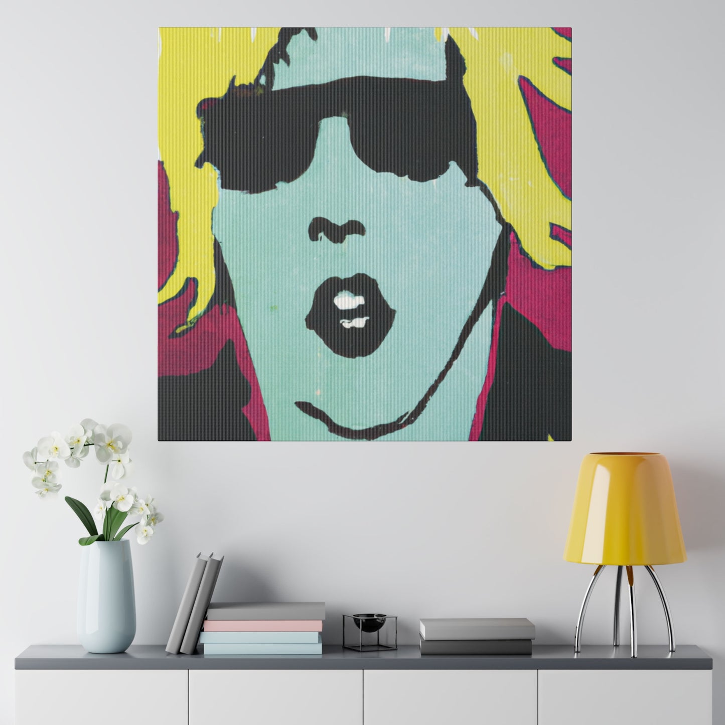 6542F - Rockstar Painting Print | Face | Abstract | Poster | Home Decor | Wall Art | Music Art | Canvas