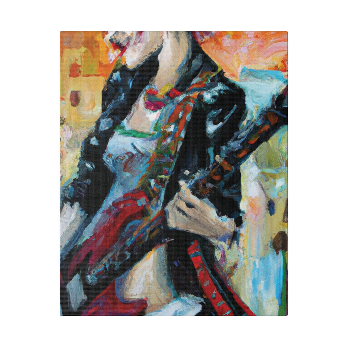 732X - Rockstar Oil Painting Style Print | Poster | Home Decor | Wall Art | Music Art | Canvas