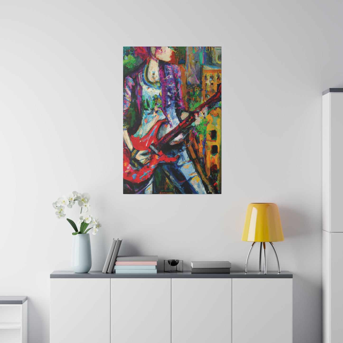 8263J - Rockstar Oil Painting Style Print | Poster | Home Decor | Wall Art | Music Art | Canvas