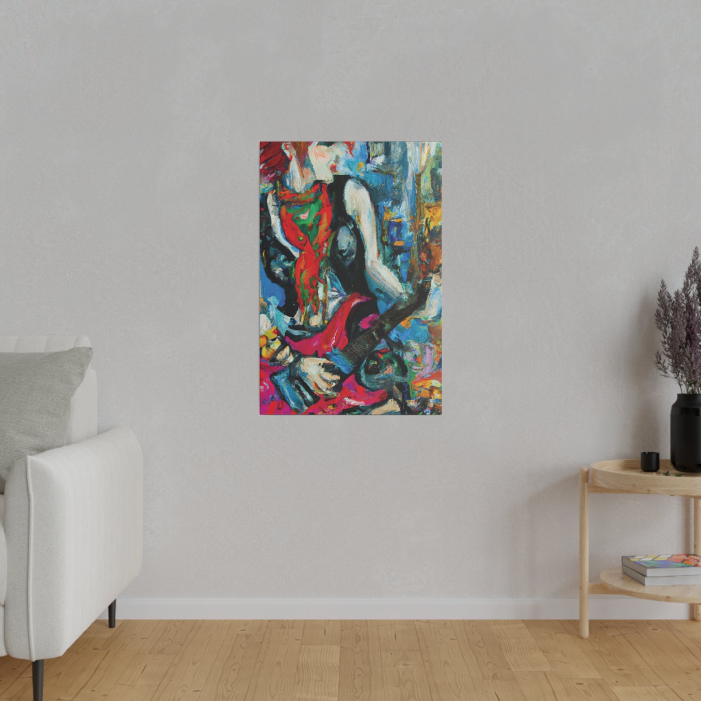 8722E - Rockstar Oil Painting Style Print | Poster | Home Decor | Wall Art | Music Art | Canvas