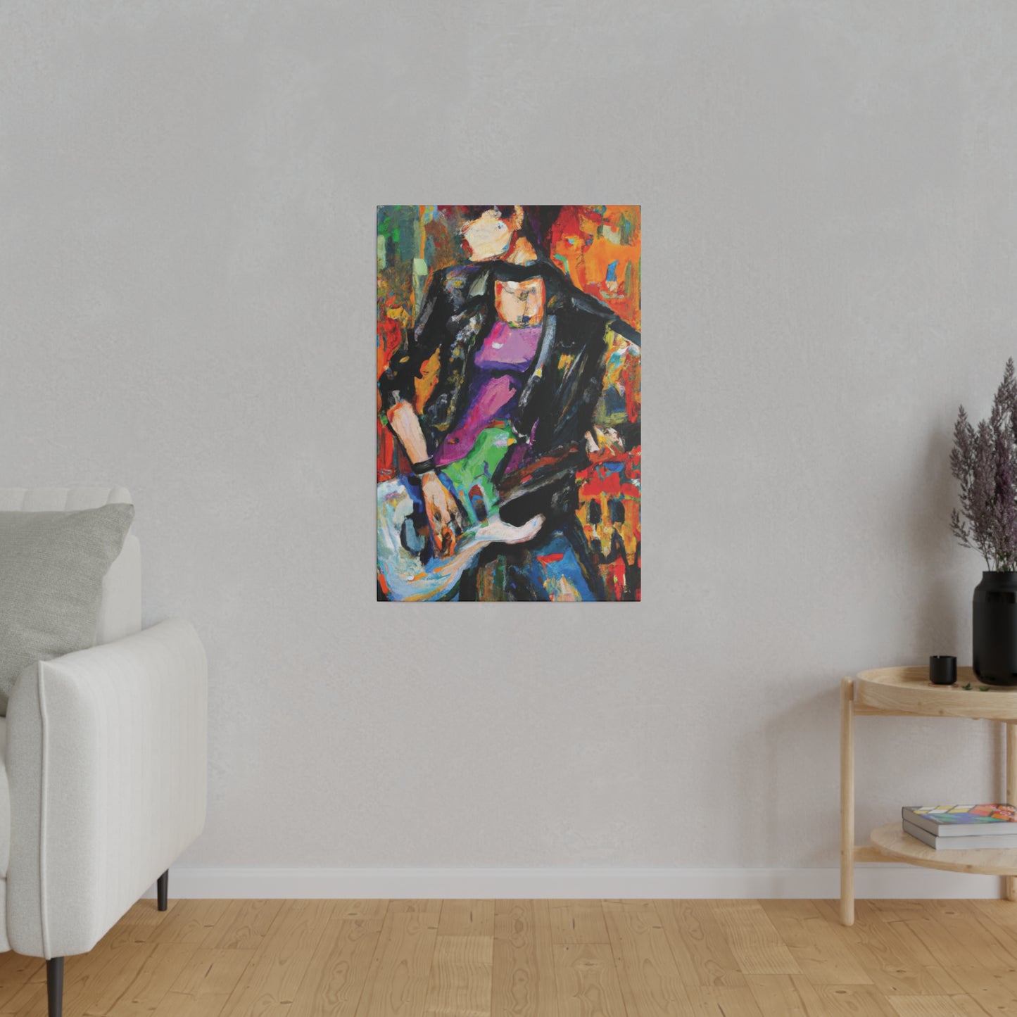 4895R - Rockstar Oil Painting Style Print | Poster | Home Decor | Wall Art | Music Art | Canvas