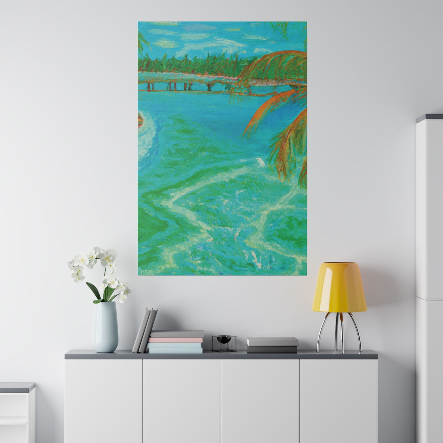 8864B - Bahamas Ocean Painting Print | Bahamas | Ocean | Beach | Poster | Home Decor | Wall Art | Canvas