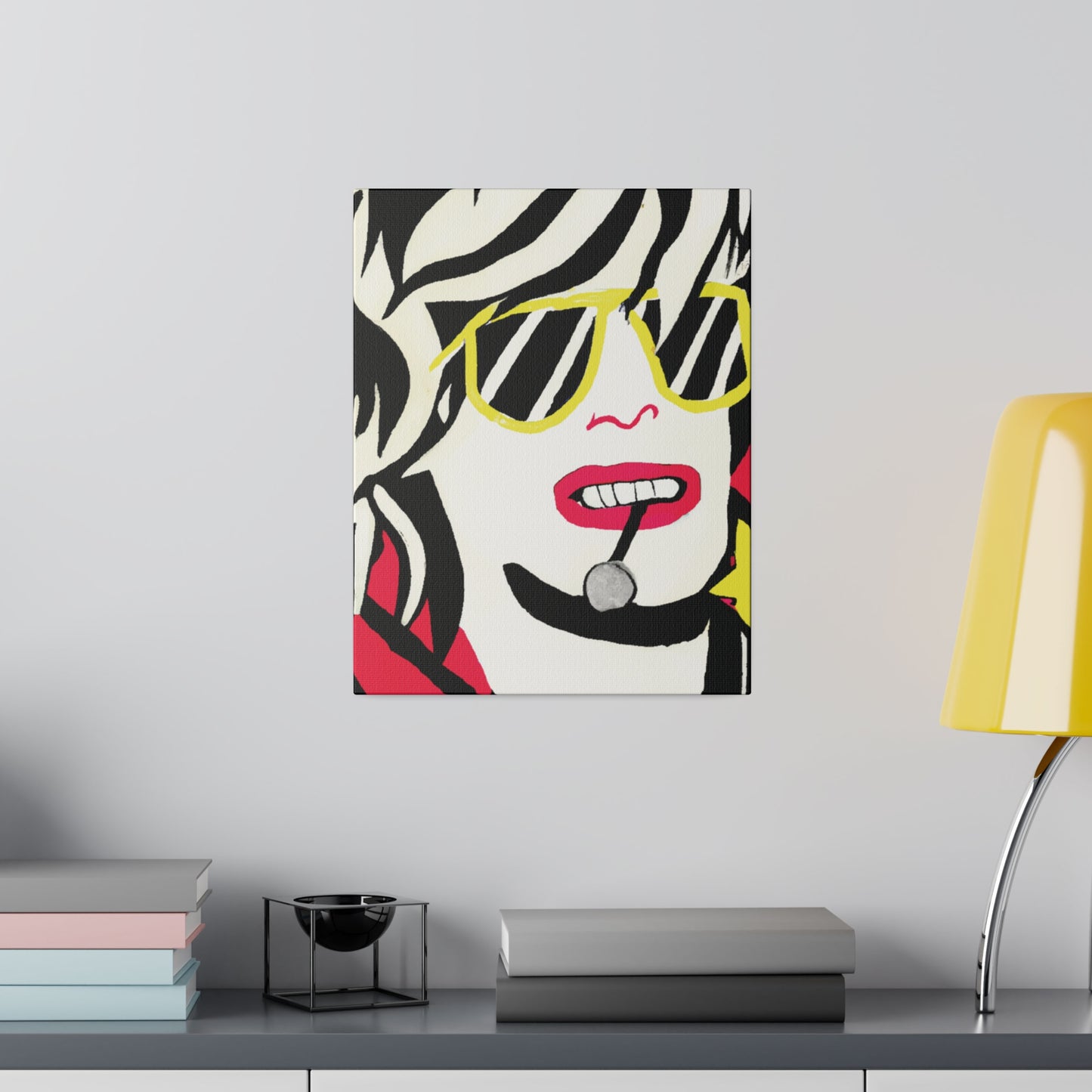 7456P - Rockstar Painting Print | Face | Abstract | Poster | Home Decor | Wall Art | Music Art | Canvas