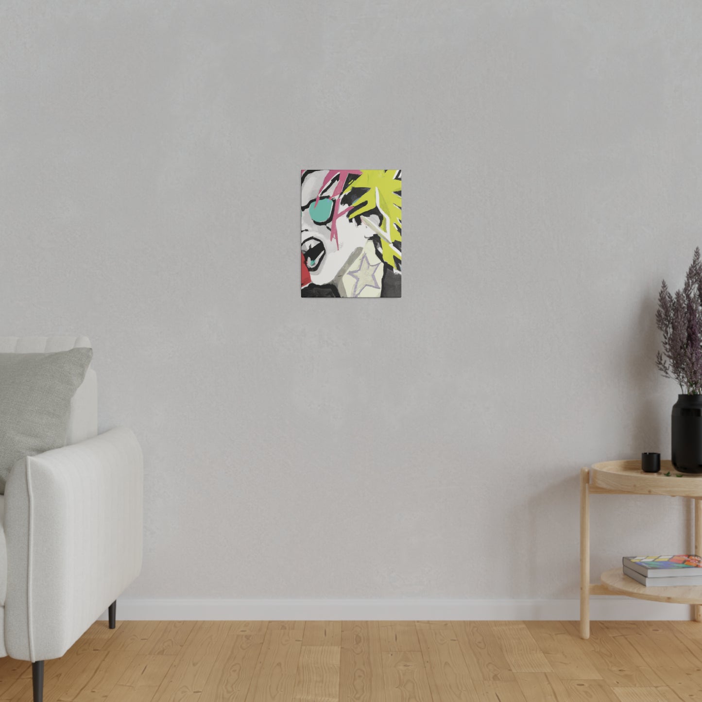 9589K - Rockstar Painting Print | Face | Abstract | Poster | Home Decor | Wall Art | Music Art | Canvas