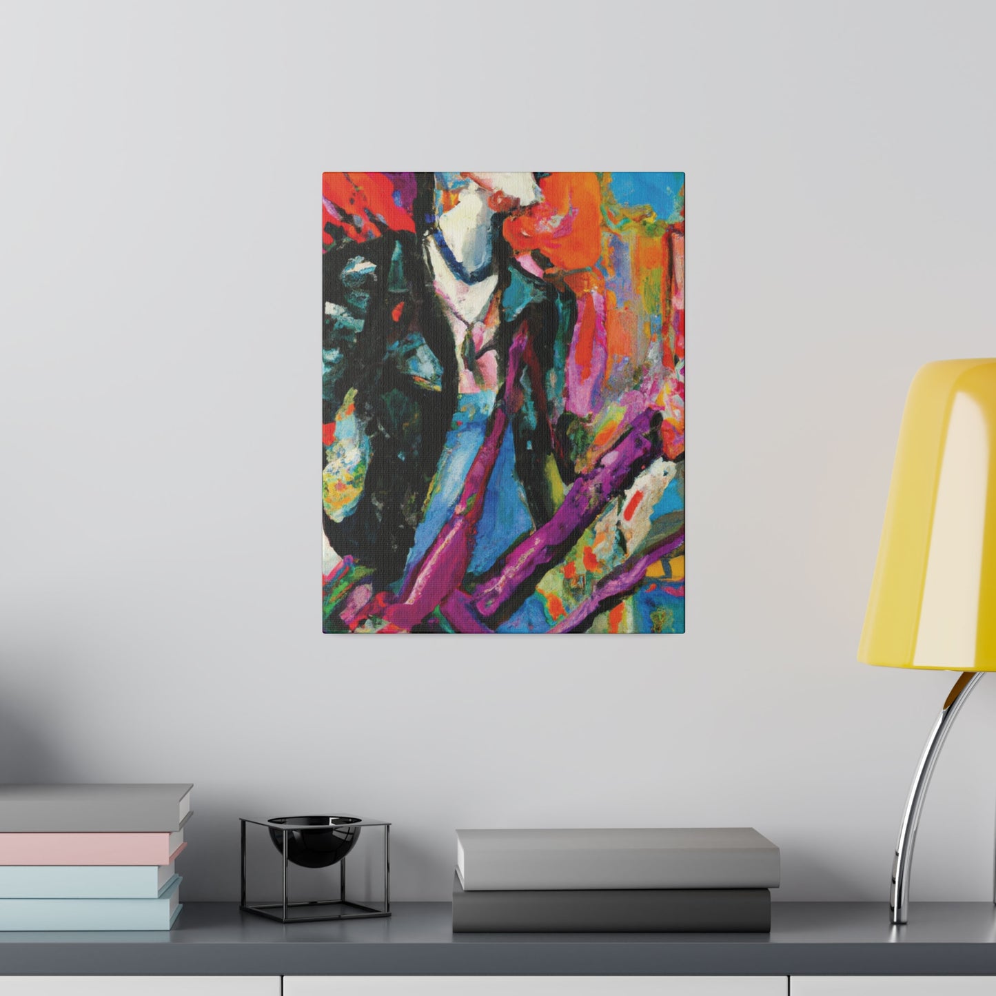 675Y - Rockstar Oil Painting Style Print | Poster | Home Decor | Wall Art | Music Art | Canvas