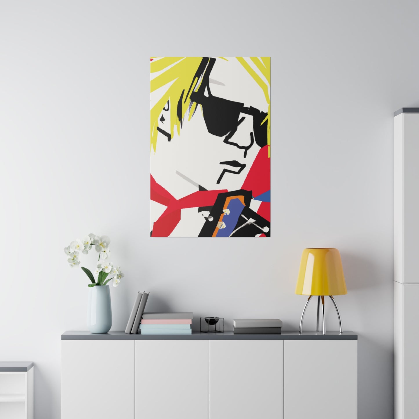 4182X - Rockstar Painting Print | Face | Abstract | Poster | Home Decor | Wall Art | Music Art | Canvas