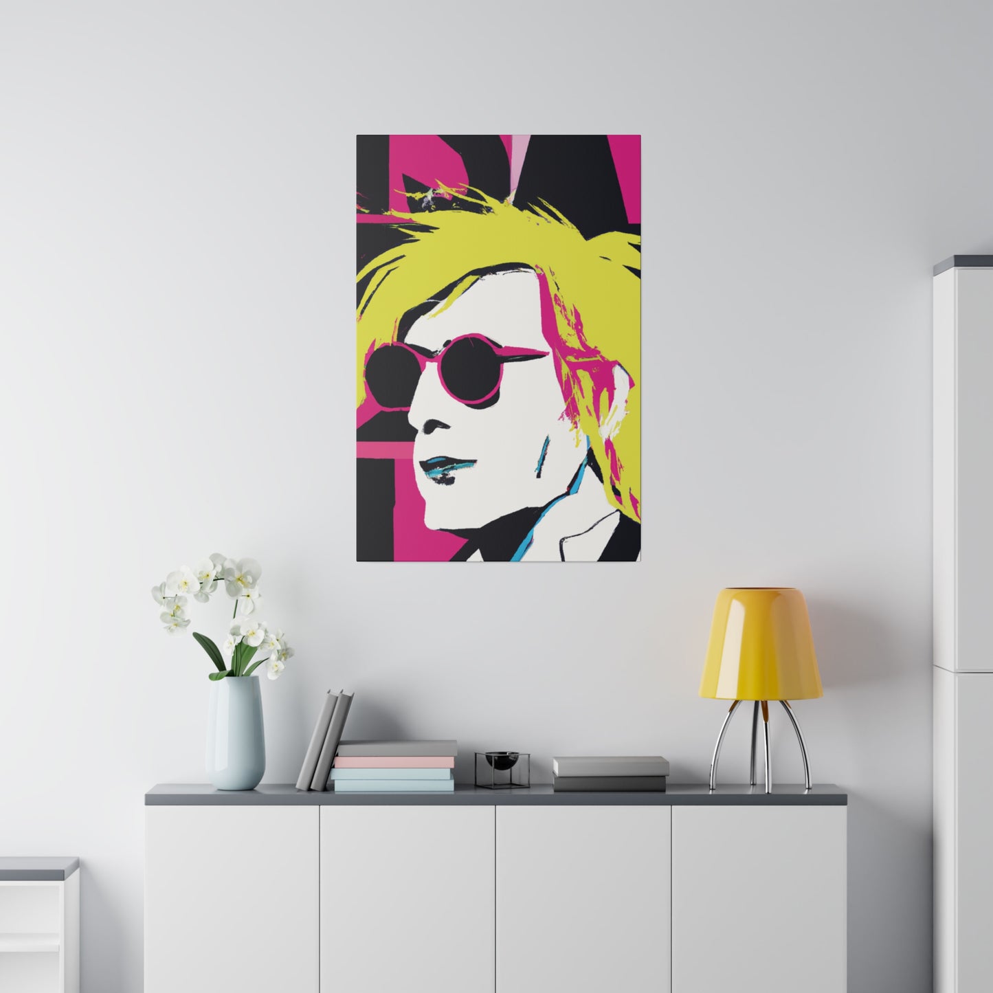 4231W - Rockstar Painting Print | Face | Abstract | Poster | Home Decor | Wall Art | Music Art | Canvas