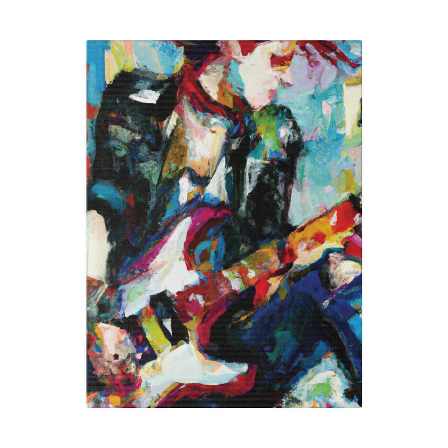 3767O - Rockstar Oil Painting Style Print | Poster | Home Decor | Wall Art | Music Art | Canvas