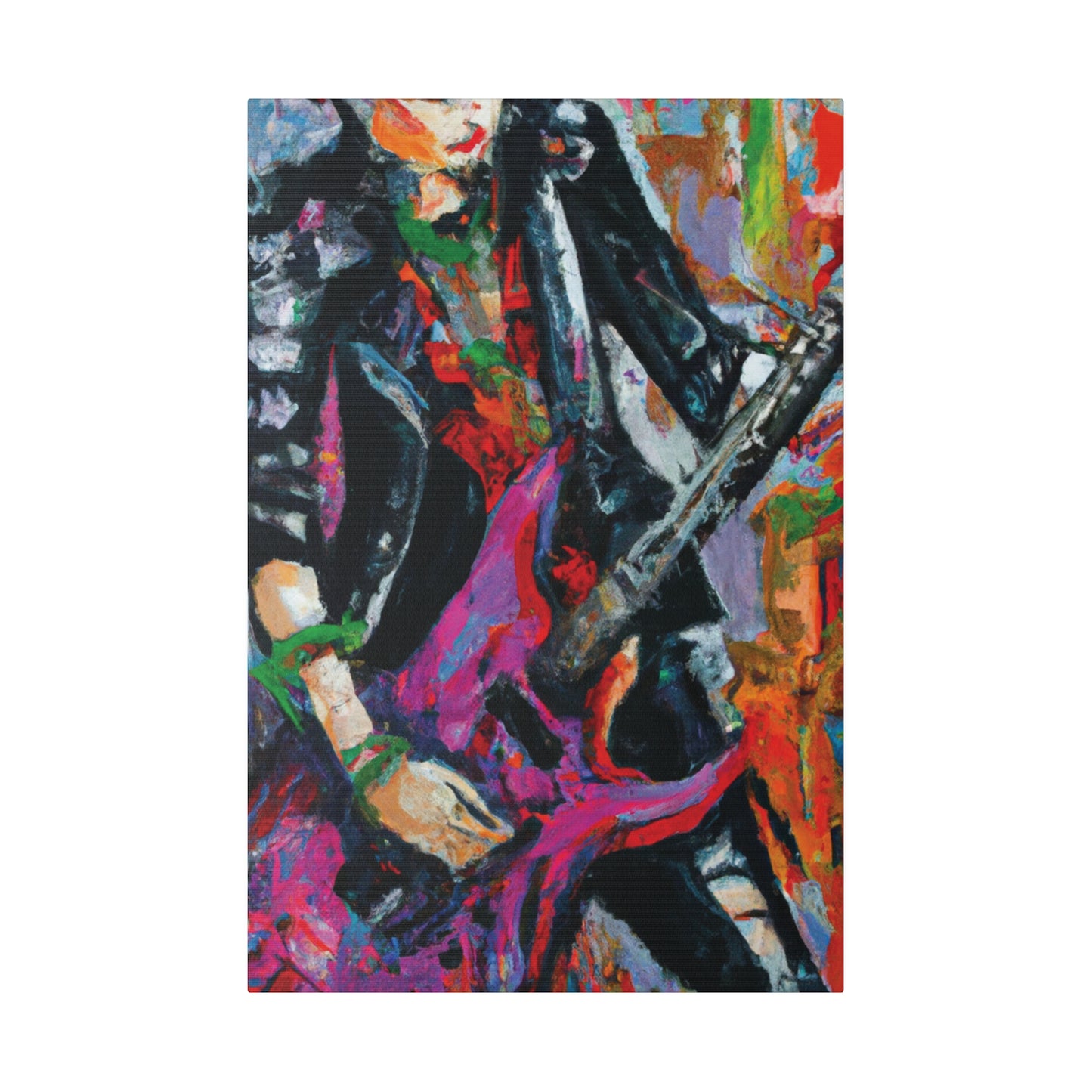 3622Z - Rockstar Oil Painting Style Print | Poster | Home Decor | Wall Art | Music Art | Canvas