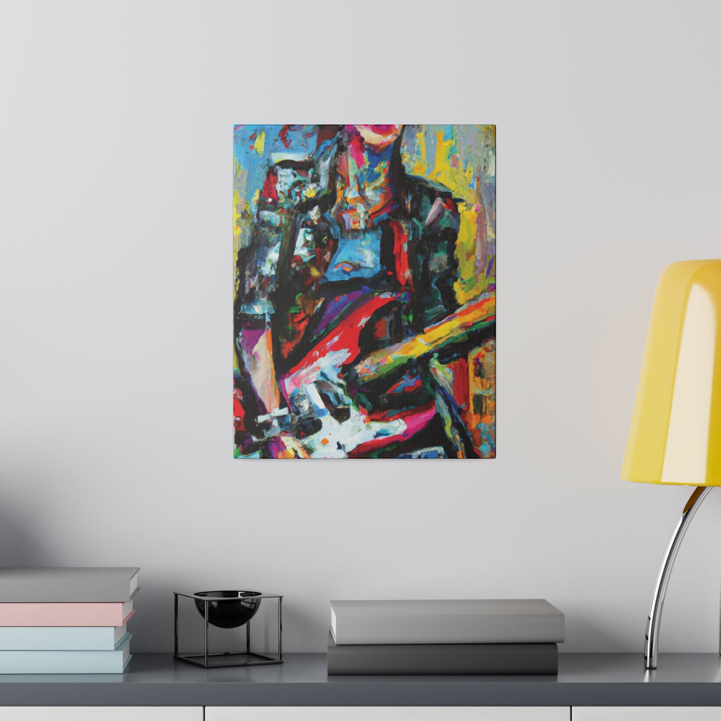 9010O - Rockstar Oil Painting Style Print | Poster | Home Decor | Wall Art | Music Art | Canvas