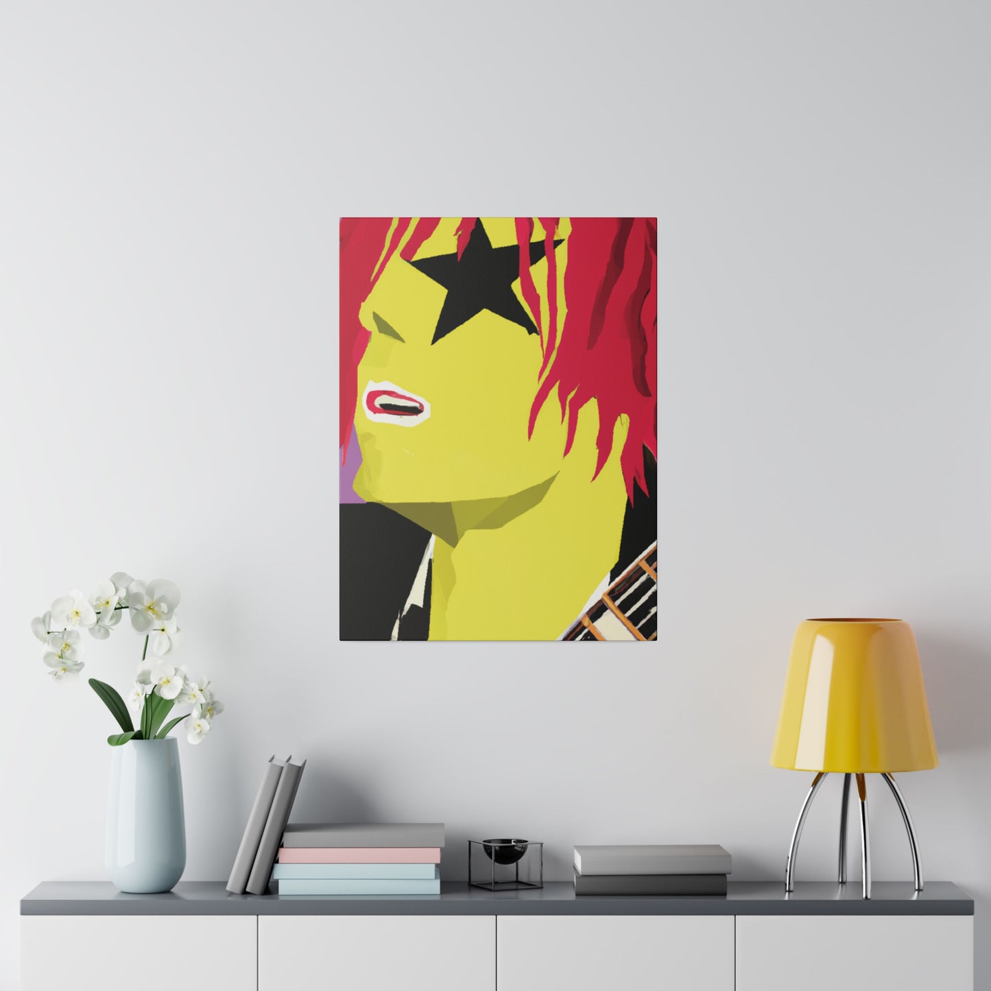 3268R - Rockstar Painting Print | Face | Abstract | Poster | Home Decor | Wall Art | Music Art | Canvas