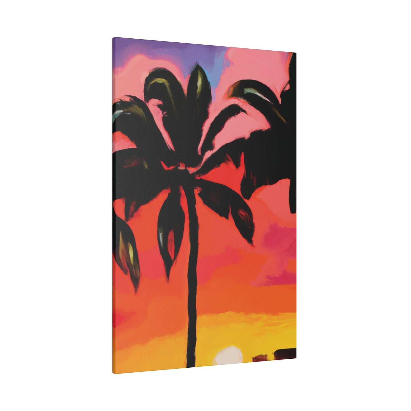 8093Z - Miami Beach Sunset Painting Print | Miami | Beach | Sunset | Poster | Home Decor | Wall Art | Canvas