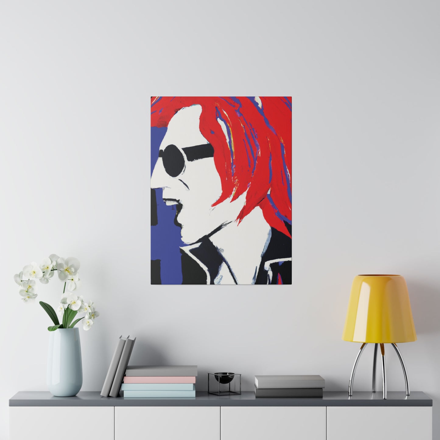 8372Z - Rockstar Painting Print | Face | Abstract | Poster | Home Decor | Wall Art | Music Art | Canvas