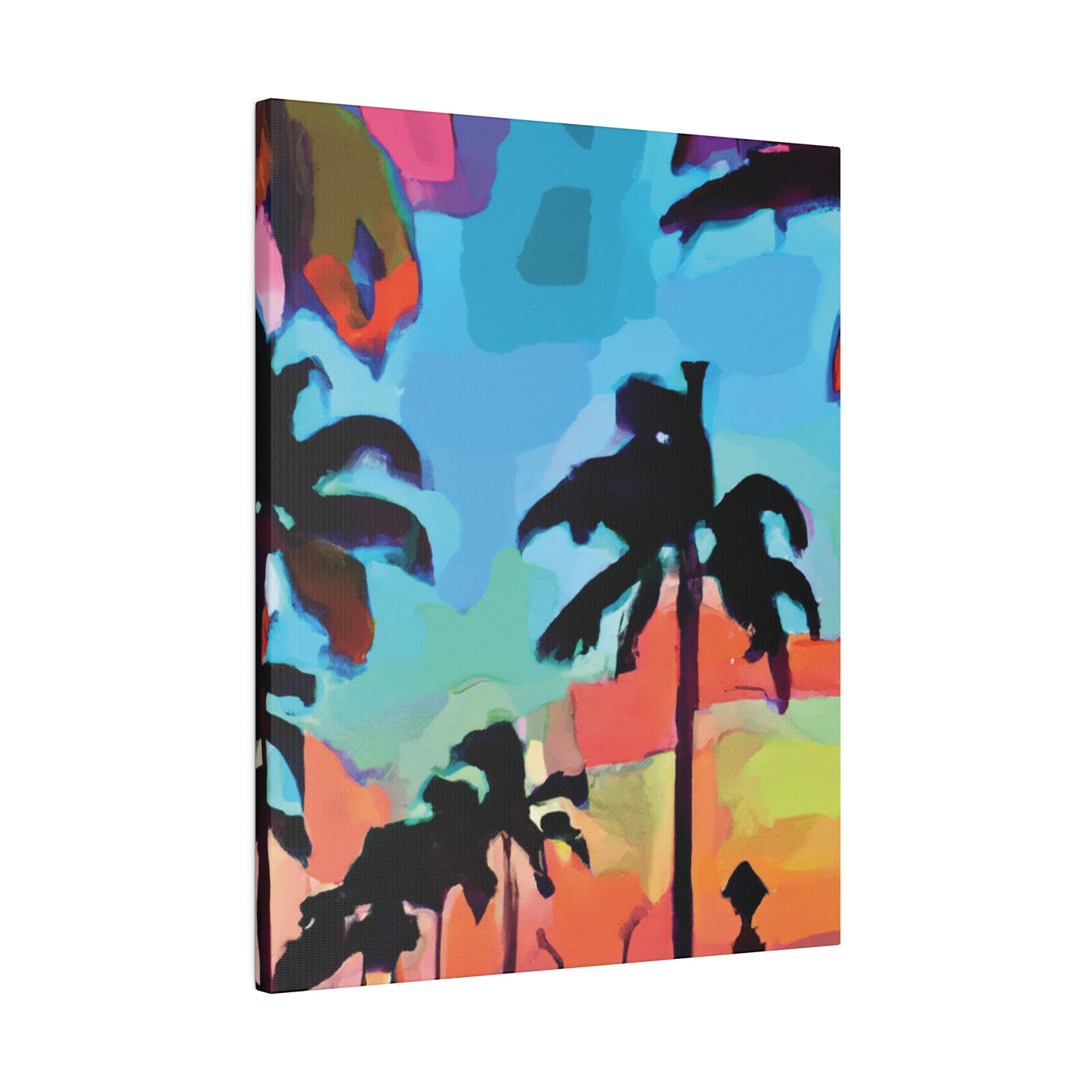 7439V - Miami Beach Sunset Painting Print | Miami | Beach | Sunset | Poster | Home Decor | Wall Art | Canvas