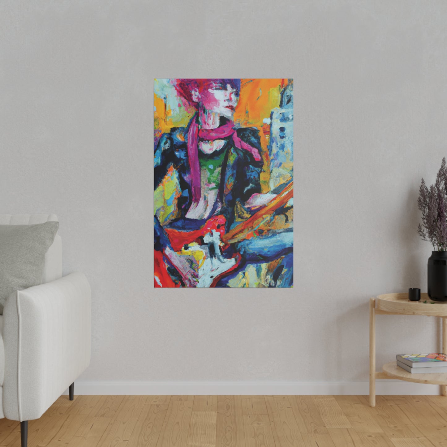 2736R - Rockstar Oil Painting Style Print | Poster | Home Decor | Wall Art | Music Art | Canvas