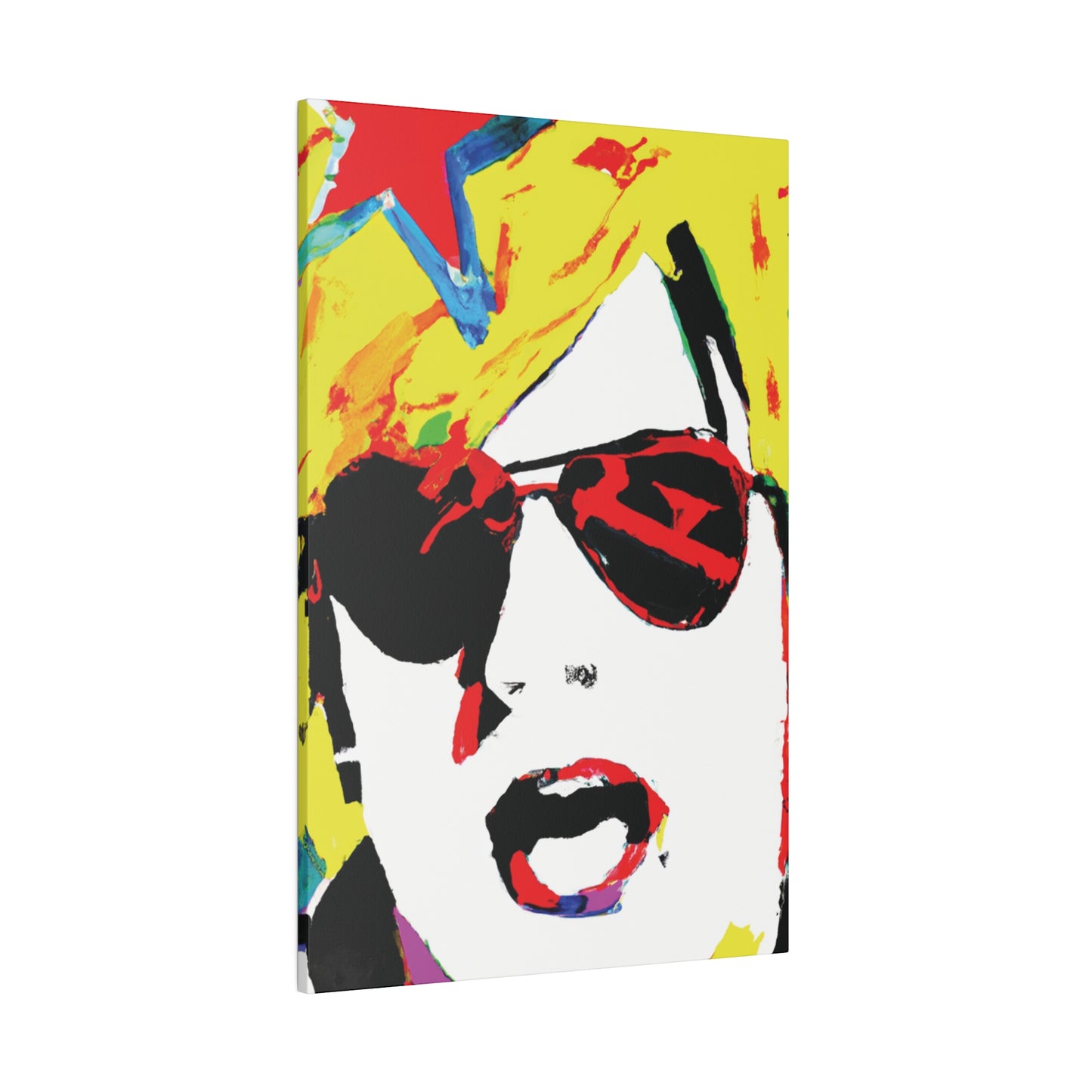 7931Q - Rockstar Painting Print | Face | Abstract | Poster | Home Decor | Wall Art | Music Art | Canvas