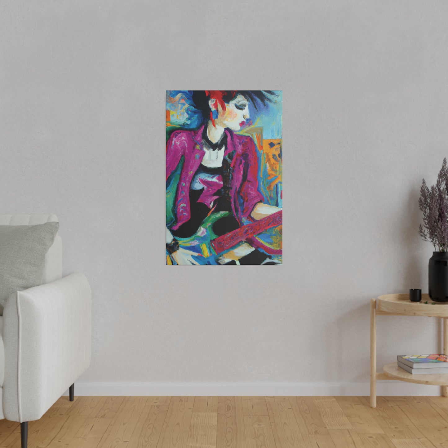 2711A - Rockstar Oil Painting Style Print | Poster | Home Decor | Wall Art | Music Art | Canvas