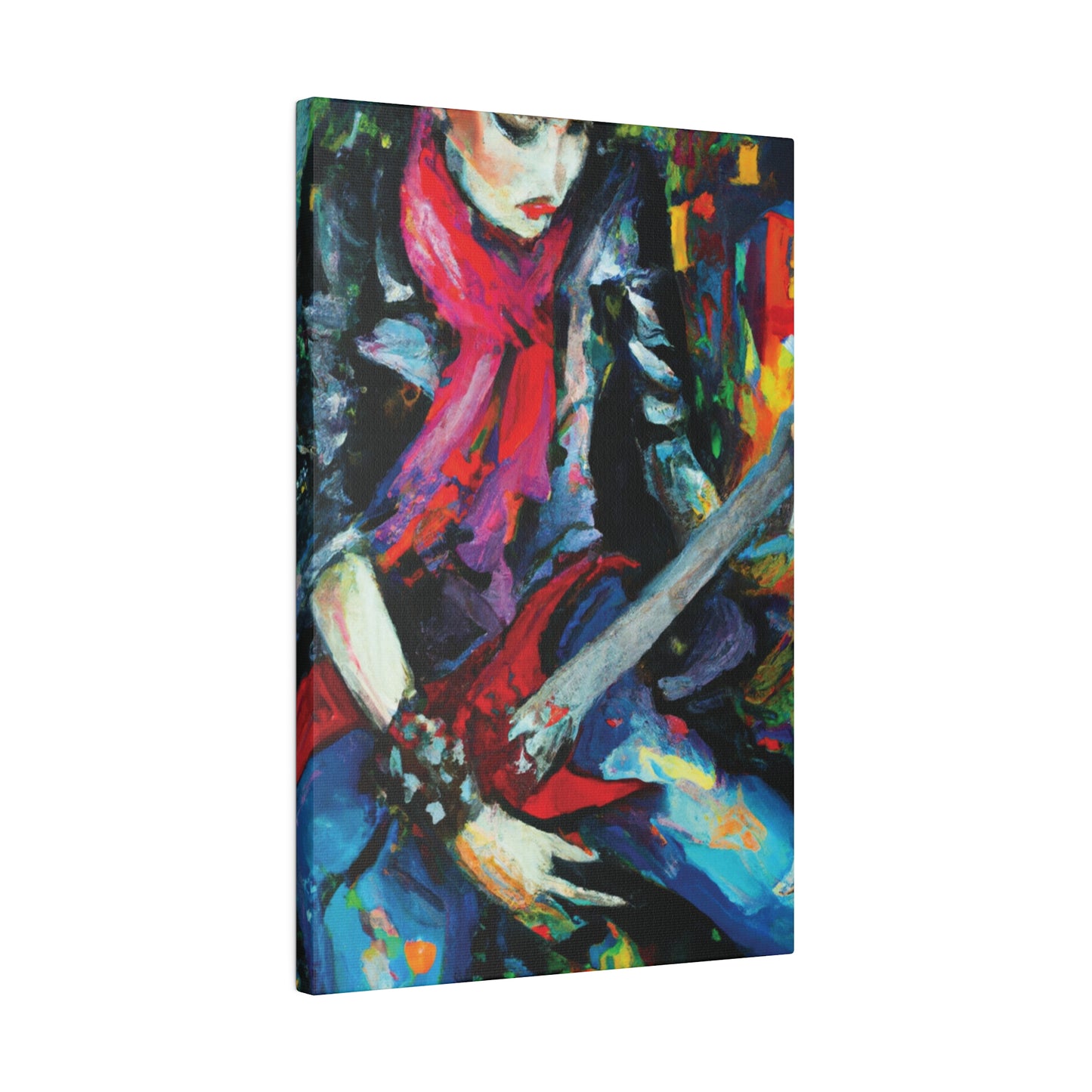 834A - Rockstar Oil Painting Style Print | Poster | Home Decor | Wall Art | Music Art | Canvas