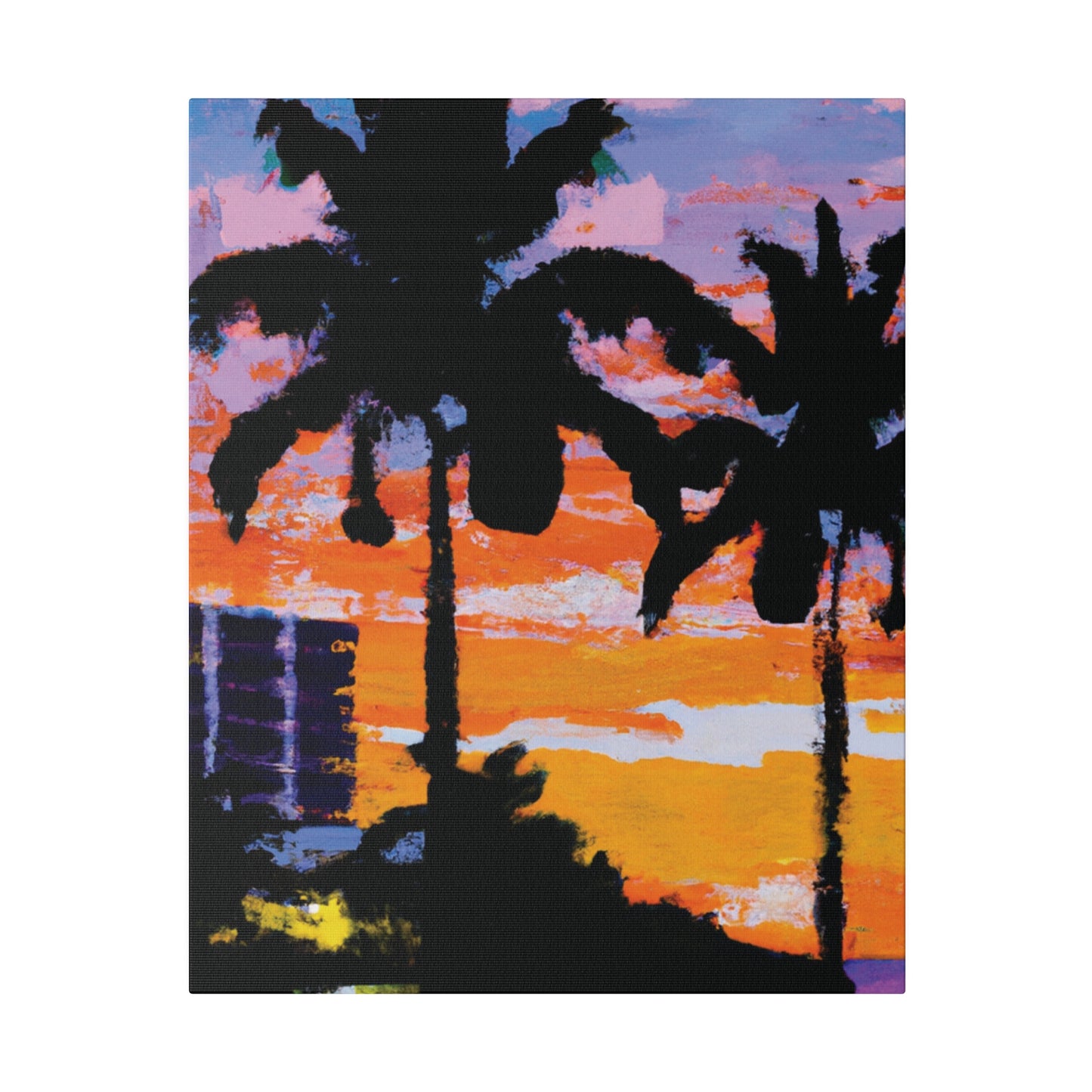 4756G - Miami Beach Sunset Painting Print | Miami | Beach | Sunset | Poster | Home Decor | Wall Art | Canvas